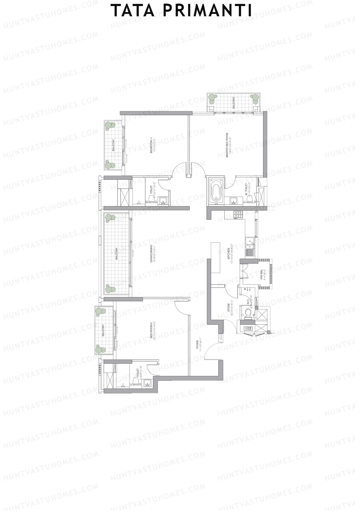 Tata Primanti Tower 6 Unit 3 Floor Plan