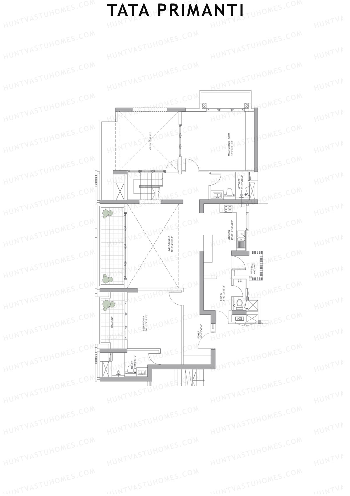 Tata Primanti Tower 6 Unit 3 (Duplex) Floor Plan