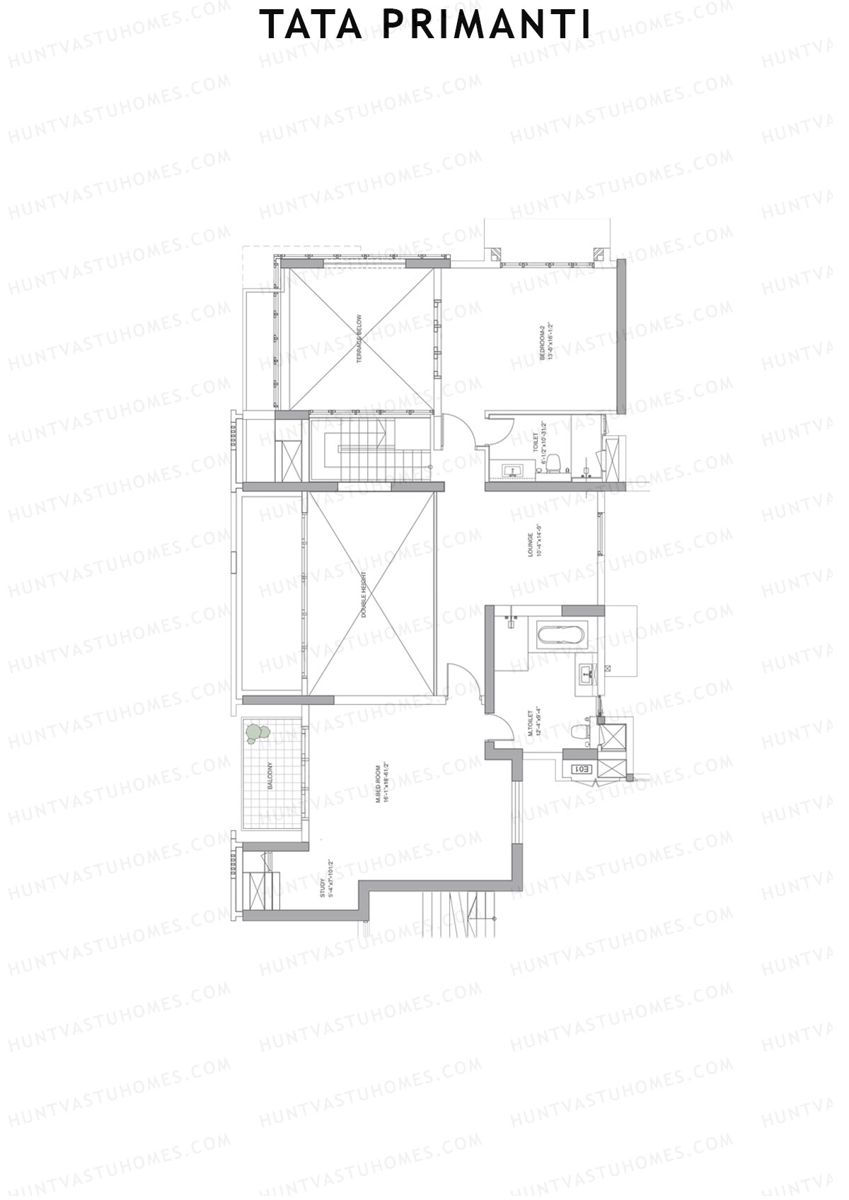 Tata Primanti Tower 6 Unit 3 (Duplex) Floor Plan