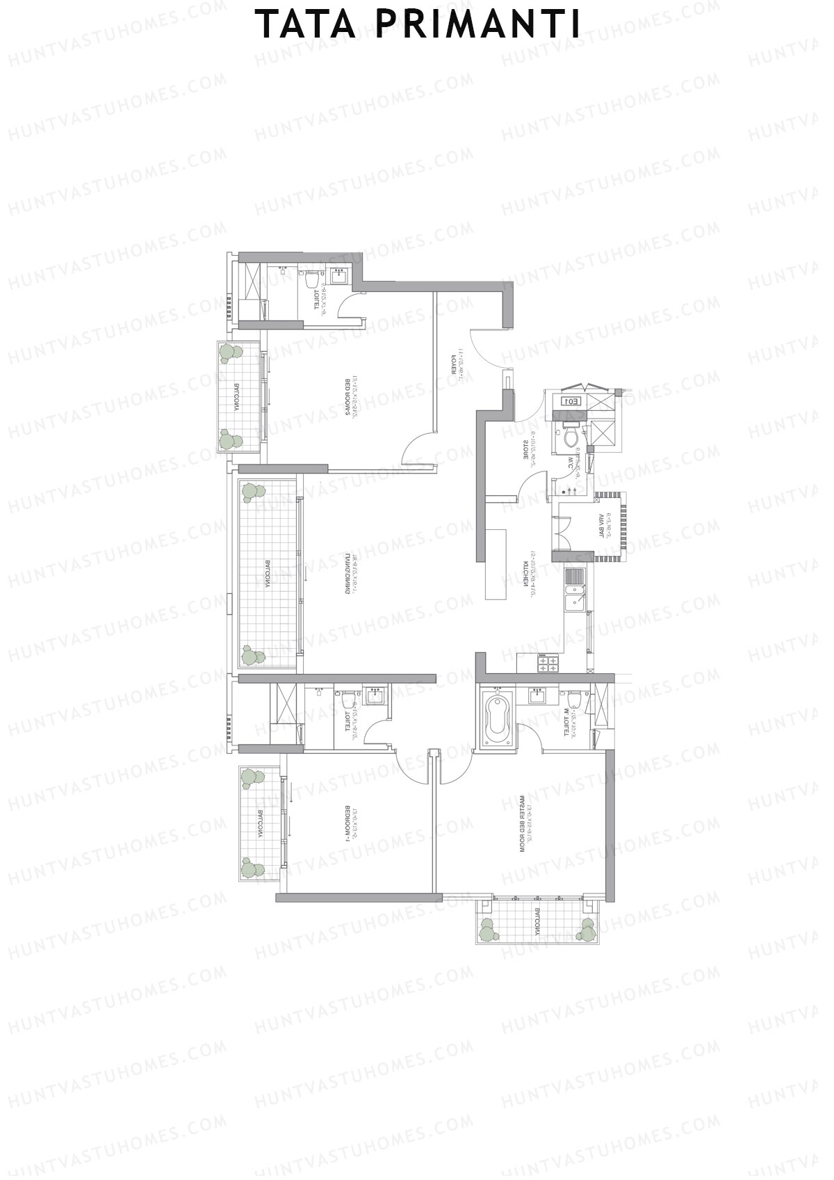 Tata Primanti Tower 6 Unit 4 Floor Plan