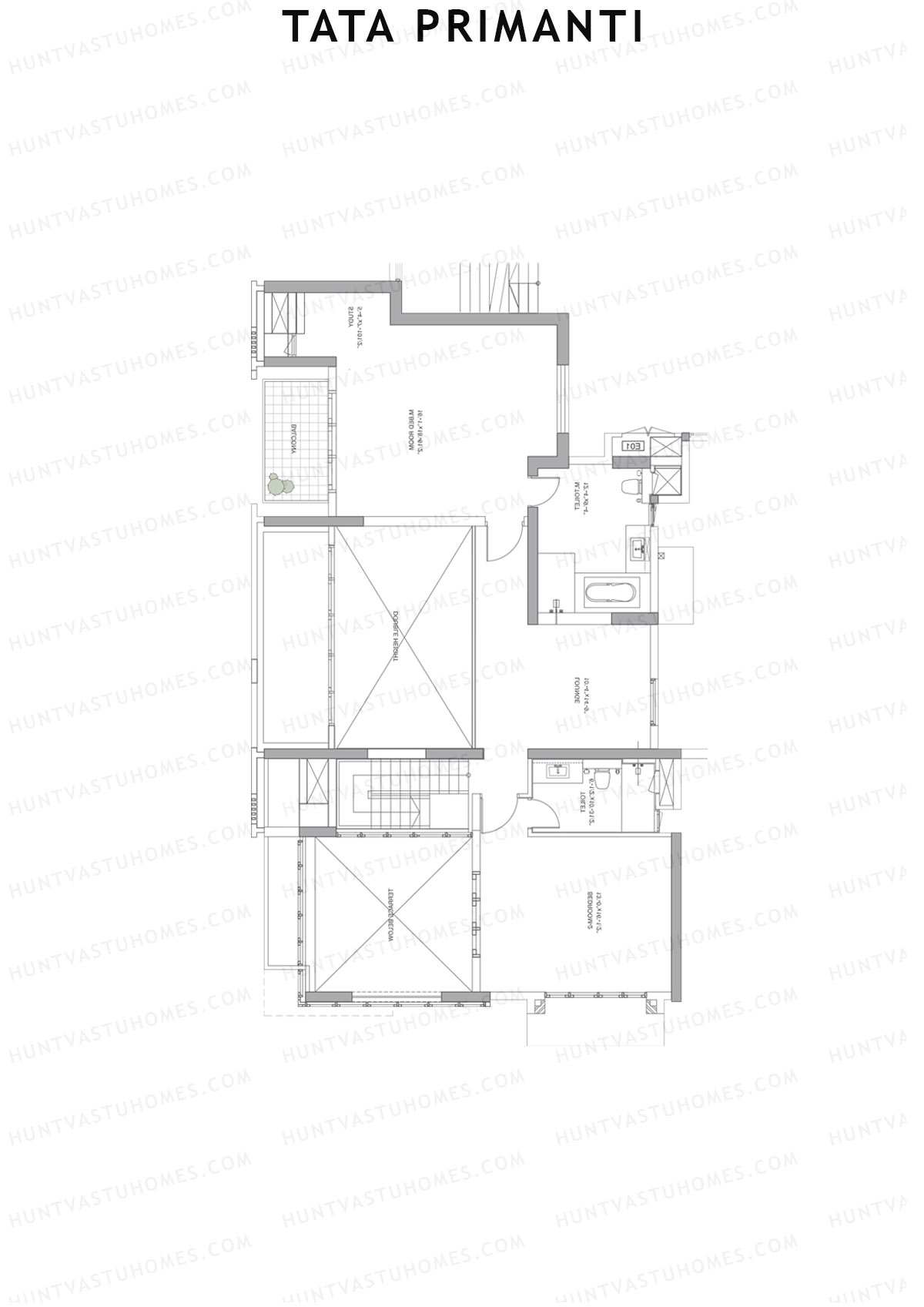 Tata Primanti Tower 6 Unit 4 (Duplex) Floor Plan
