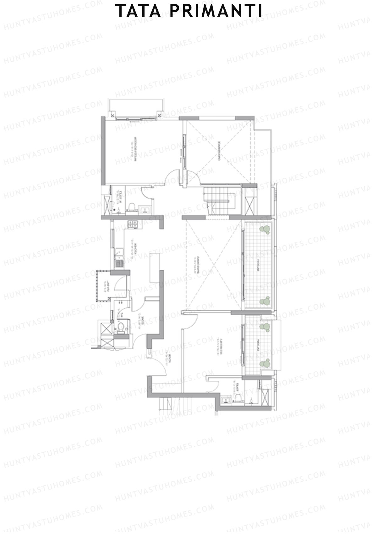 Tata Primanti Tower 6 Unit 2 (Duplex) Floor Plan