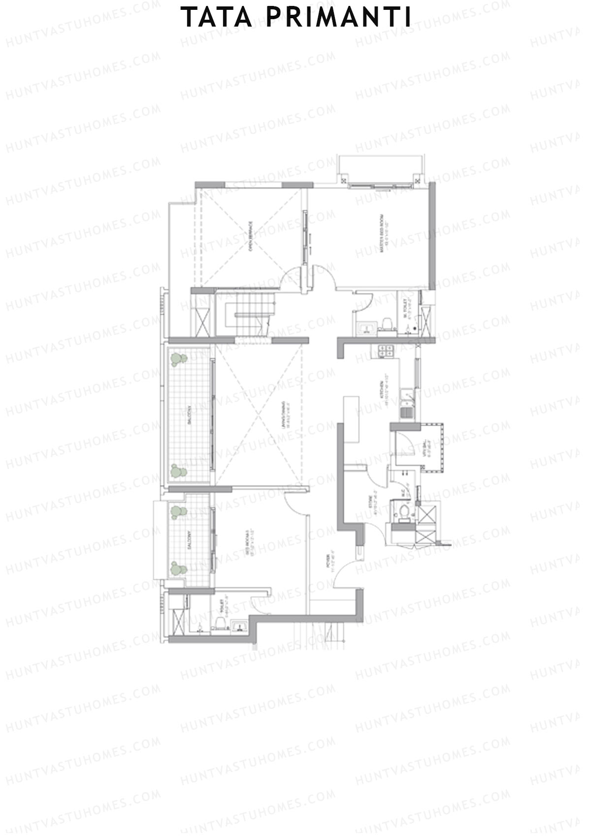 Tata Primanti Tower 6 Unit 3 (Duplex) Floor Plan