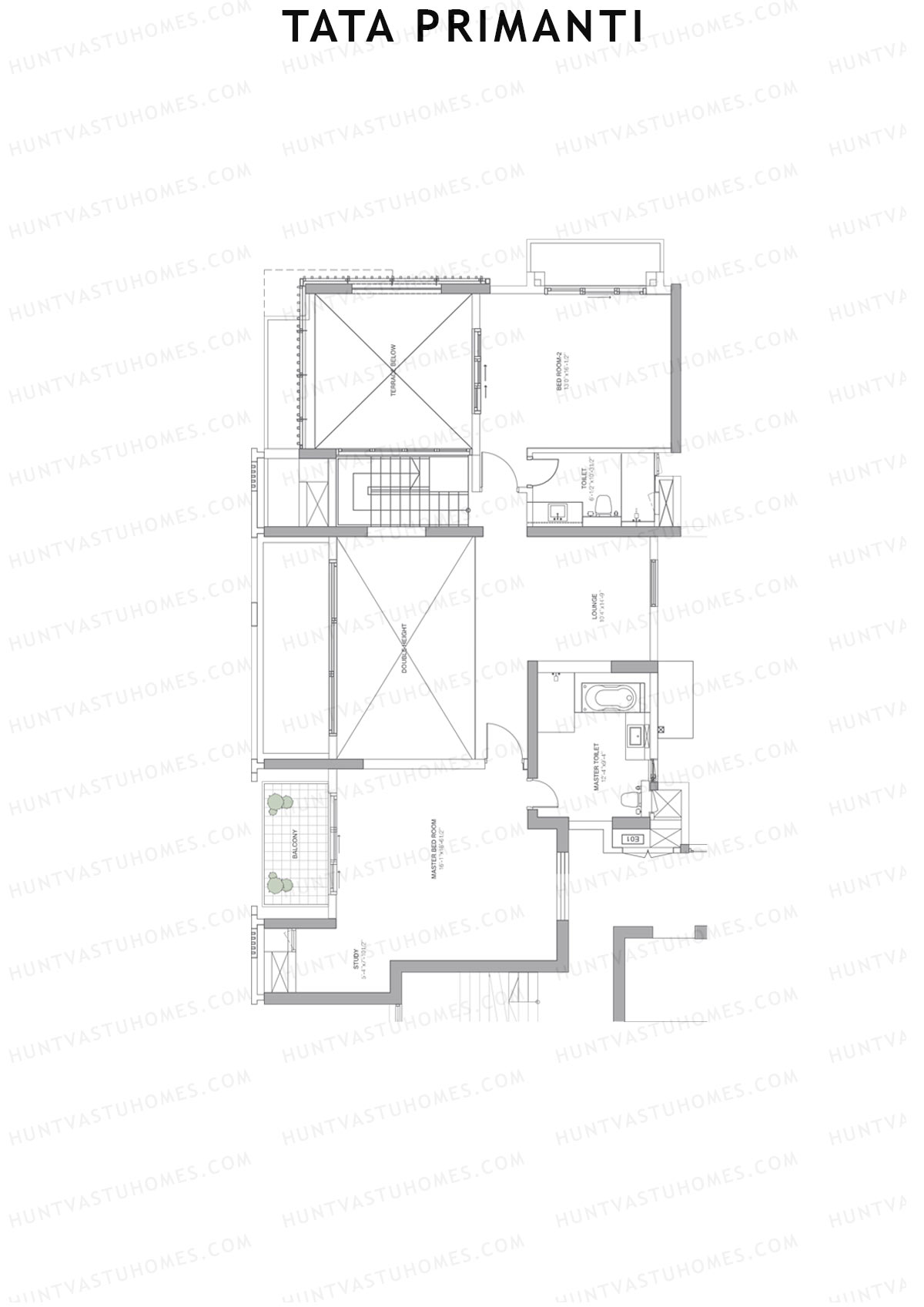 Tata Primanti Tower 6 Unit 3 (Duplex) Floor Plan