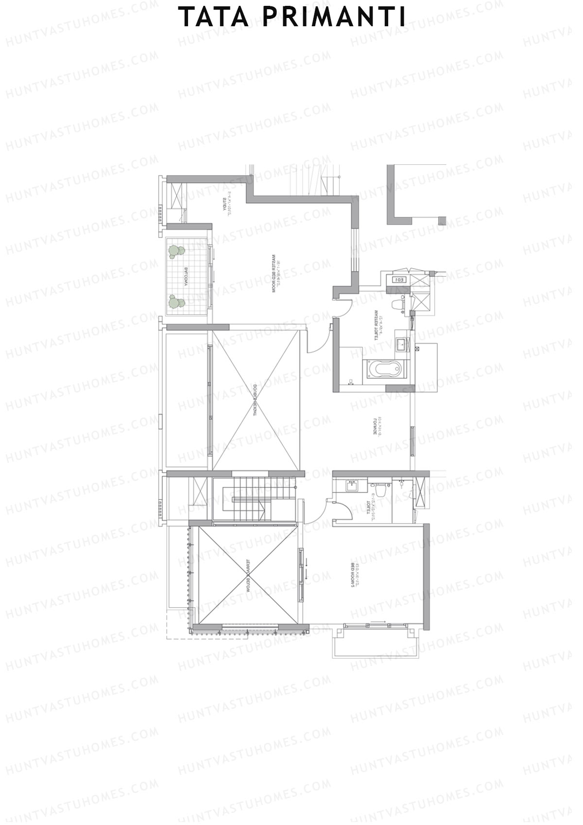 Tata Primanti Tower 6 Unit 4 (Duplex) Floor Plan