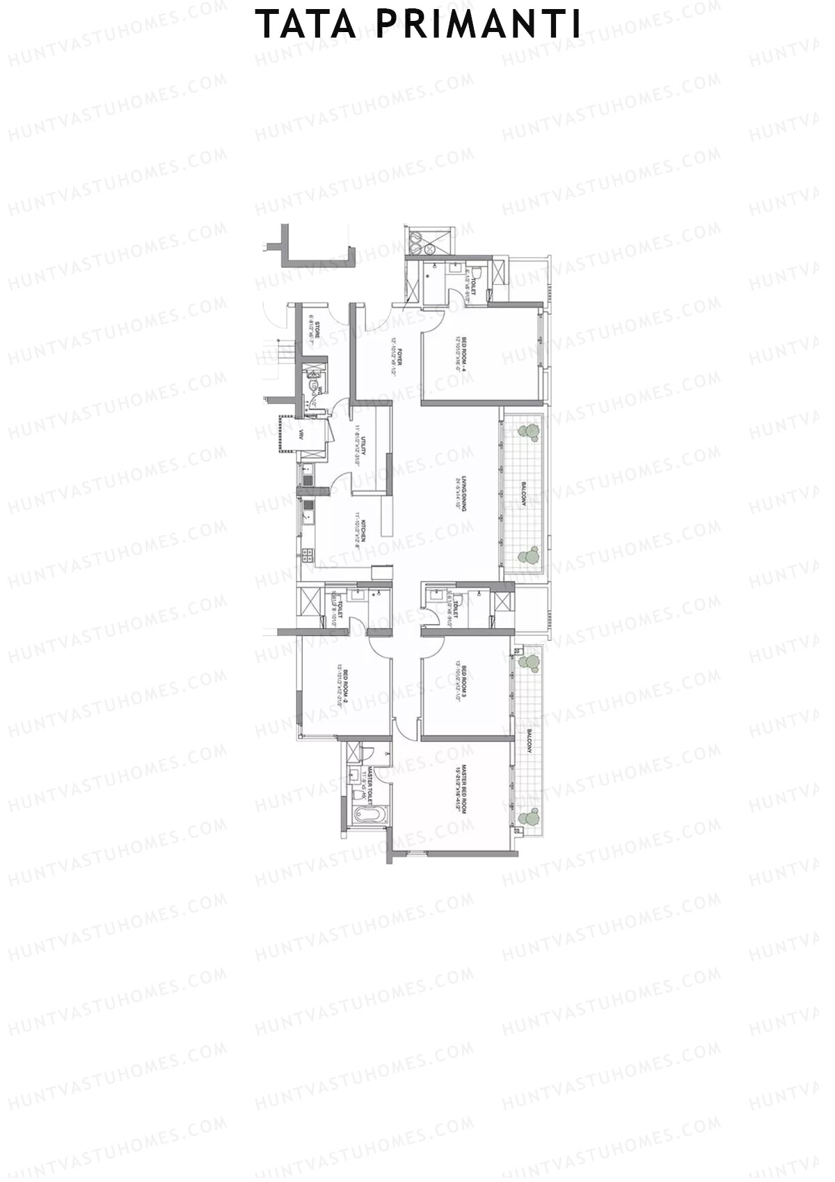 Tata Primanti Tower 7 Unit 1 Floor Plan