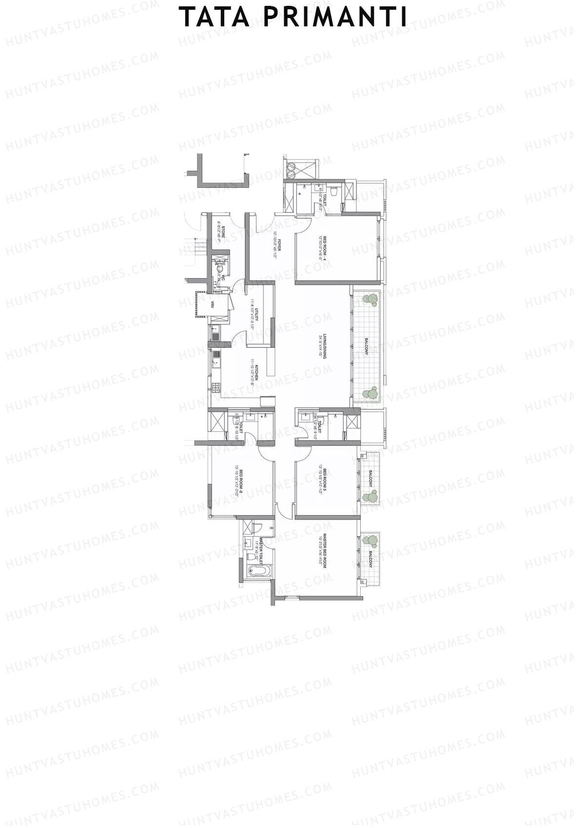 Tata Primanti Tower 7 Unit 1 Floor Plan