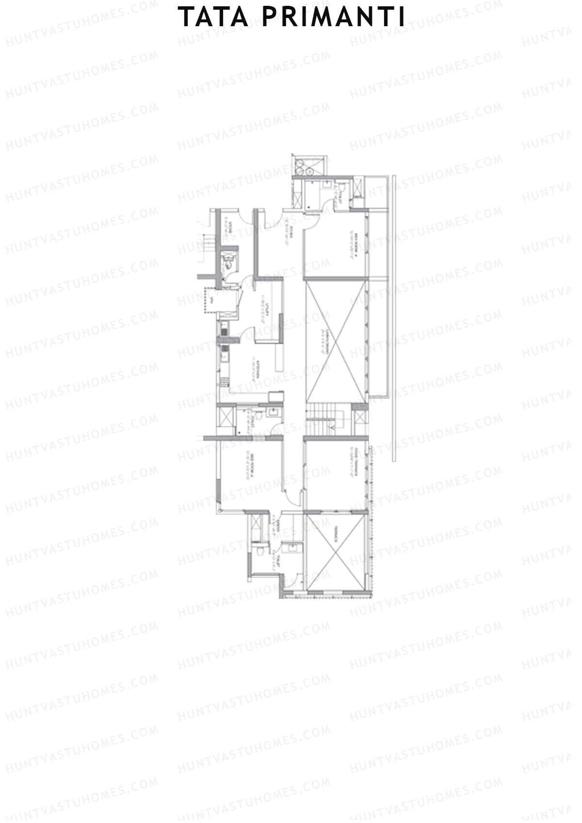 Tata Primanti Tower 7 Unit 1 (Duplex) Floor Plan