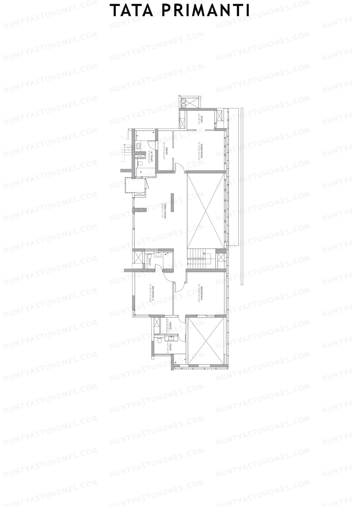 Tata Primanti Tower 7 Unit 1 (Duplex) Floor Plan