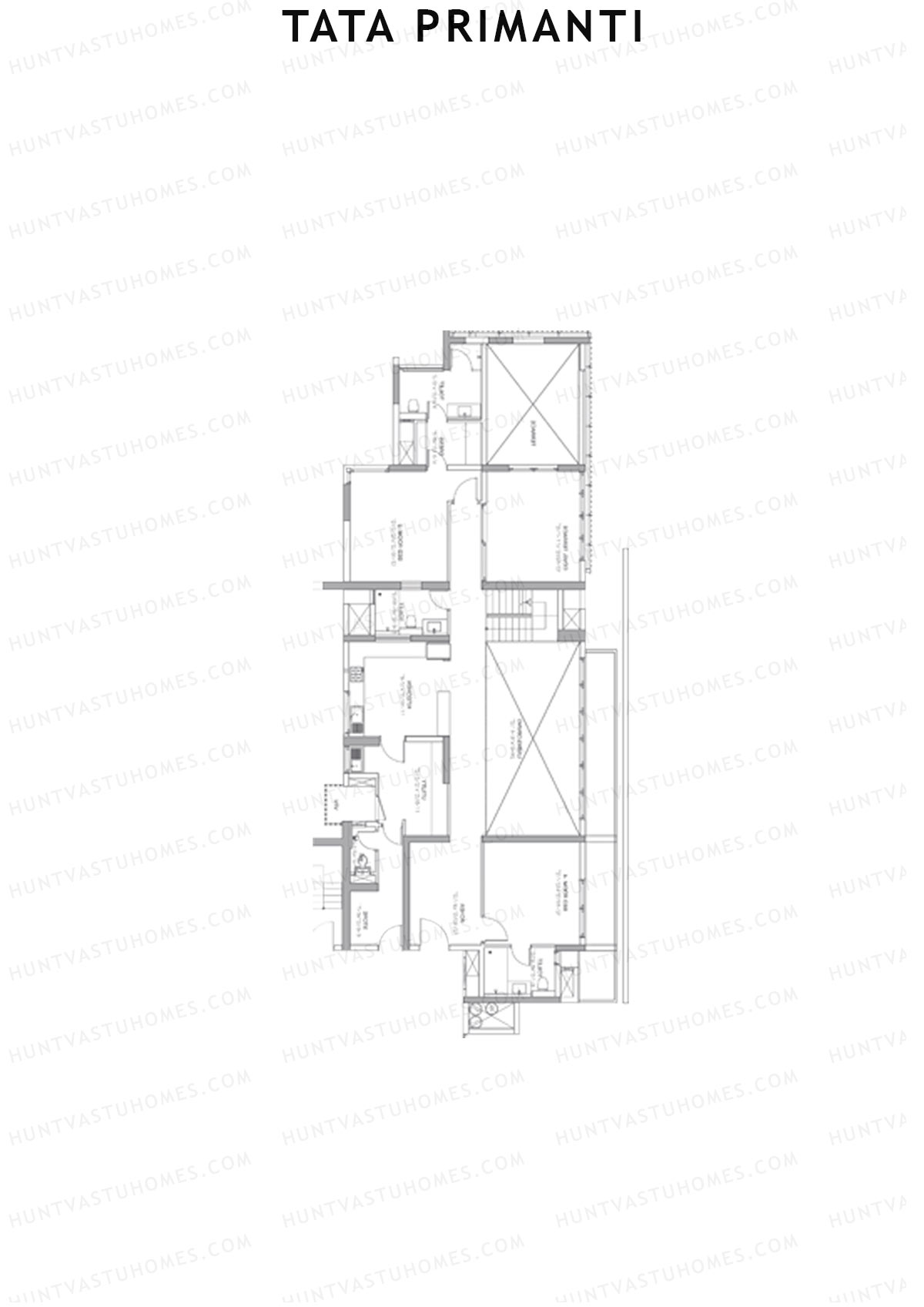 Tata Primanti Tower 7 Unit 2 (Duplex) Floor Plan