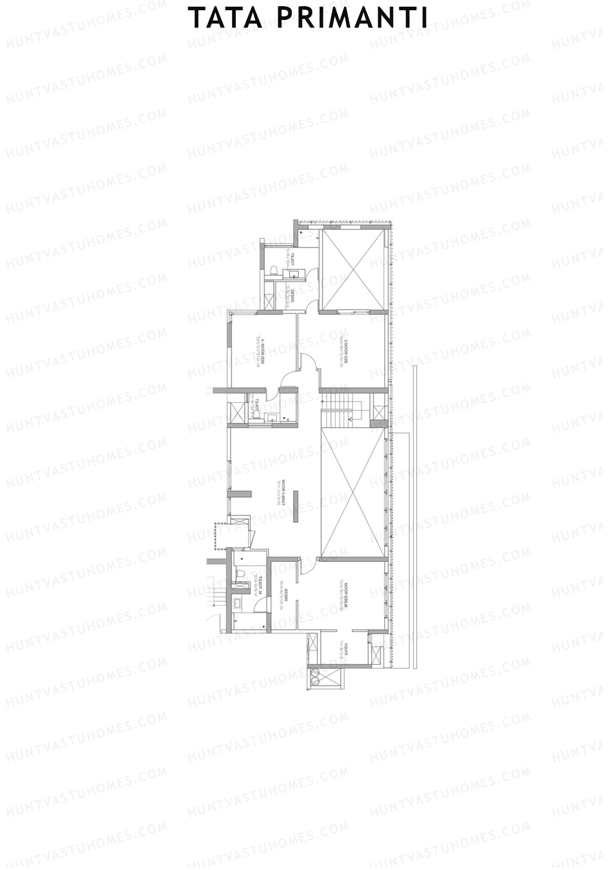 Tata Primanti Tower 7 Unit 2 (Duplex) Floor Plan