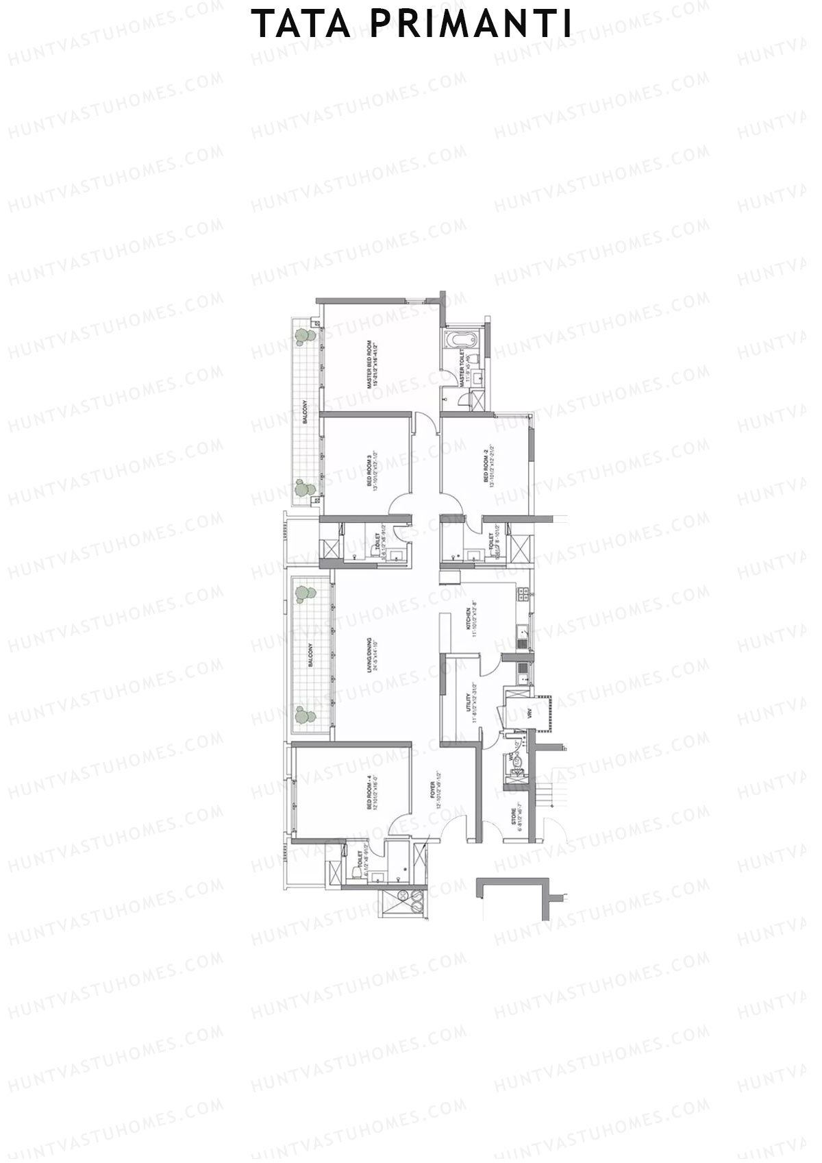 Tata Primanti Tower 7 Unit 3 Floor Plan