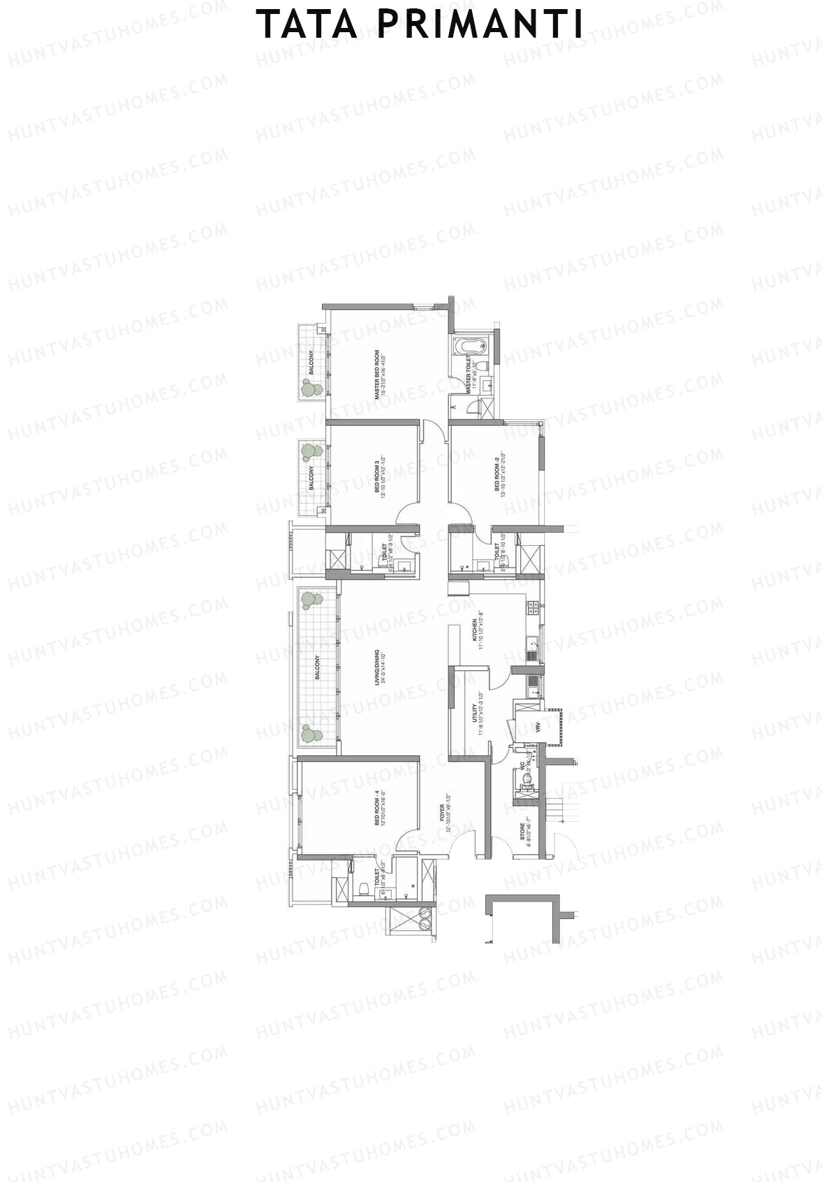 Tata Primanti Tower 7 Unit 3 Floor Plan