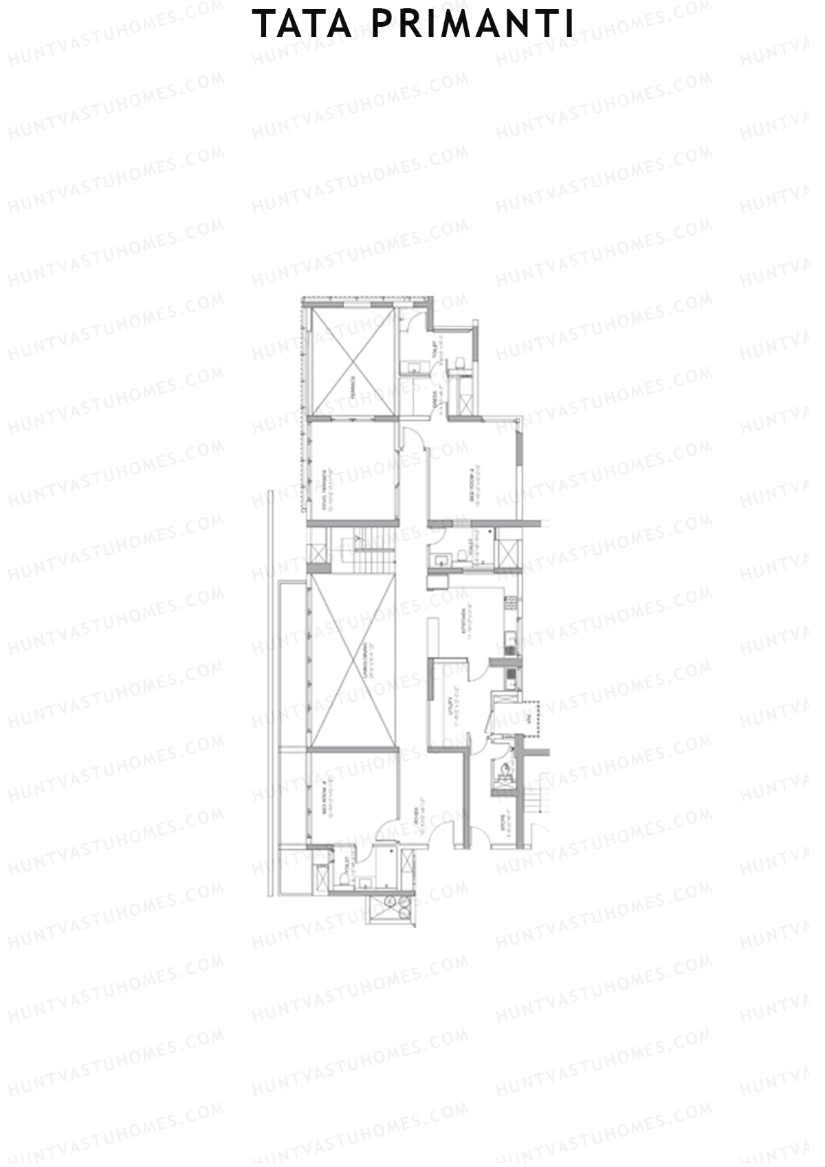 Tata Primanti Tower 7 Unit 3 (Duplex) Floor Plan