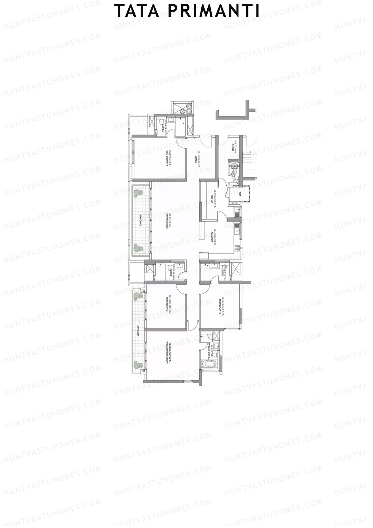 Tata Primanti Tower 7 Unit 4 Floor Plan