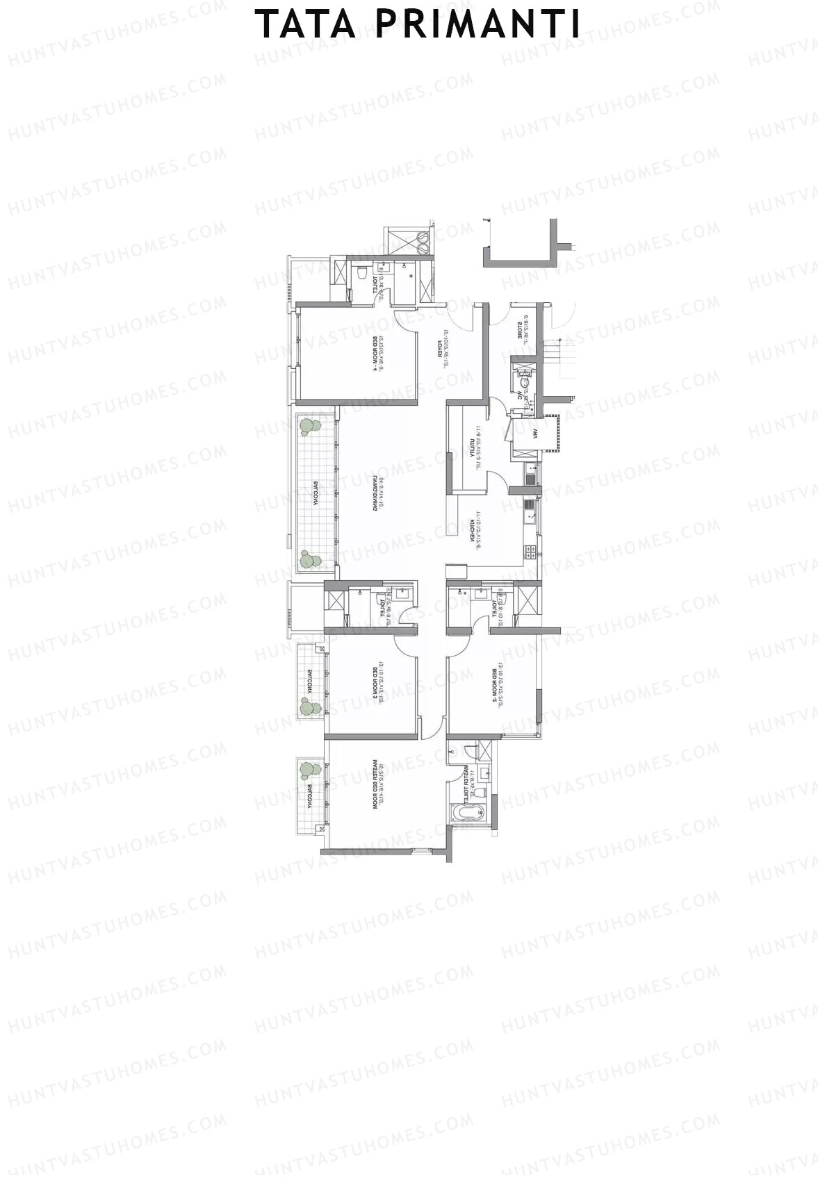 Tata Primanti Tower 7 Unit 4 Floor Plan