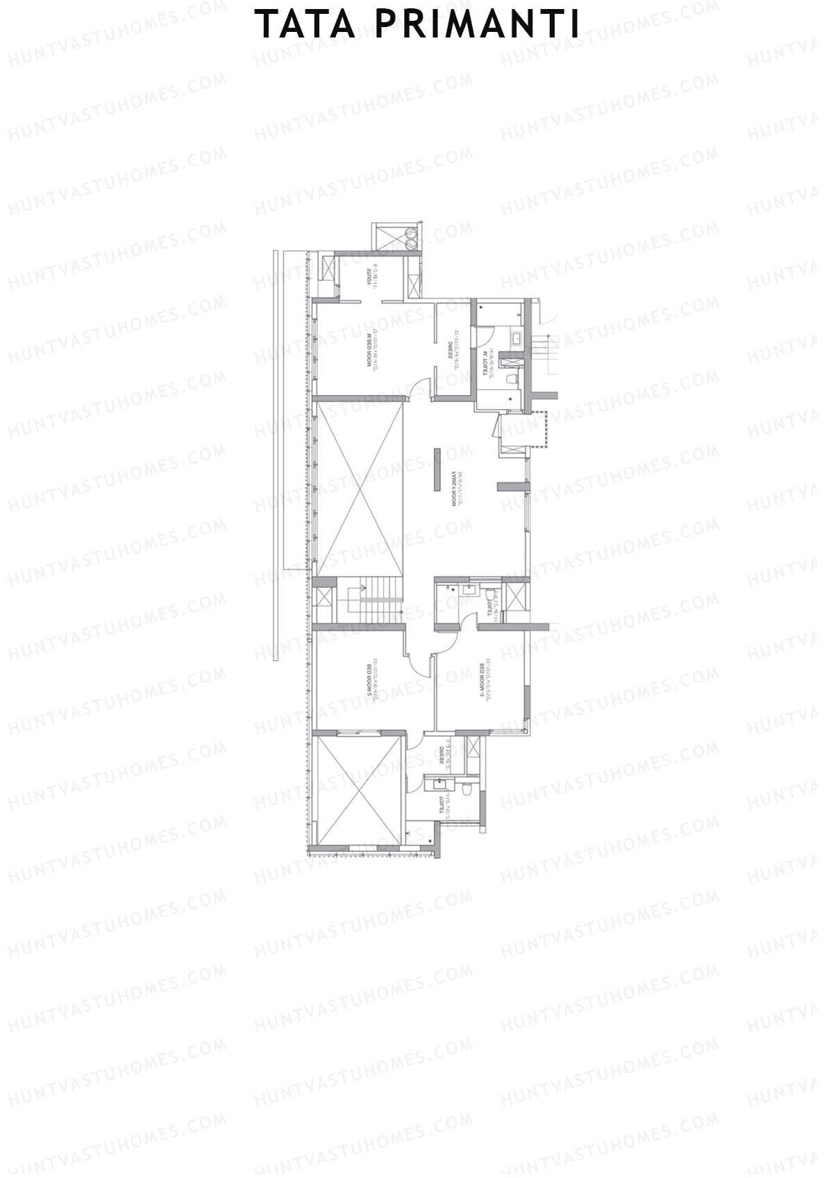 Tata Primanti Tower 7 Unit 4 (Duplex) Floor Plan