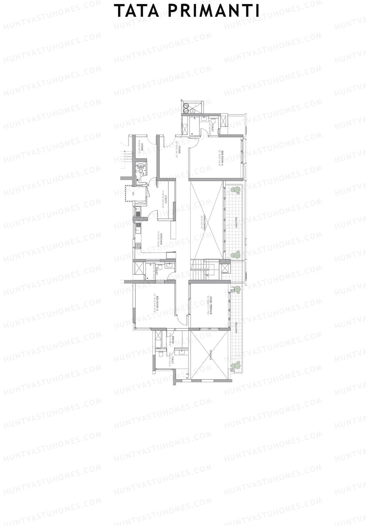Tata Primanti Tower 7 Unit 1 (Duplex) Floor Plan