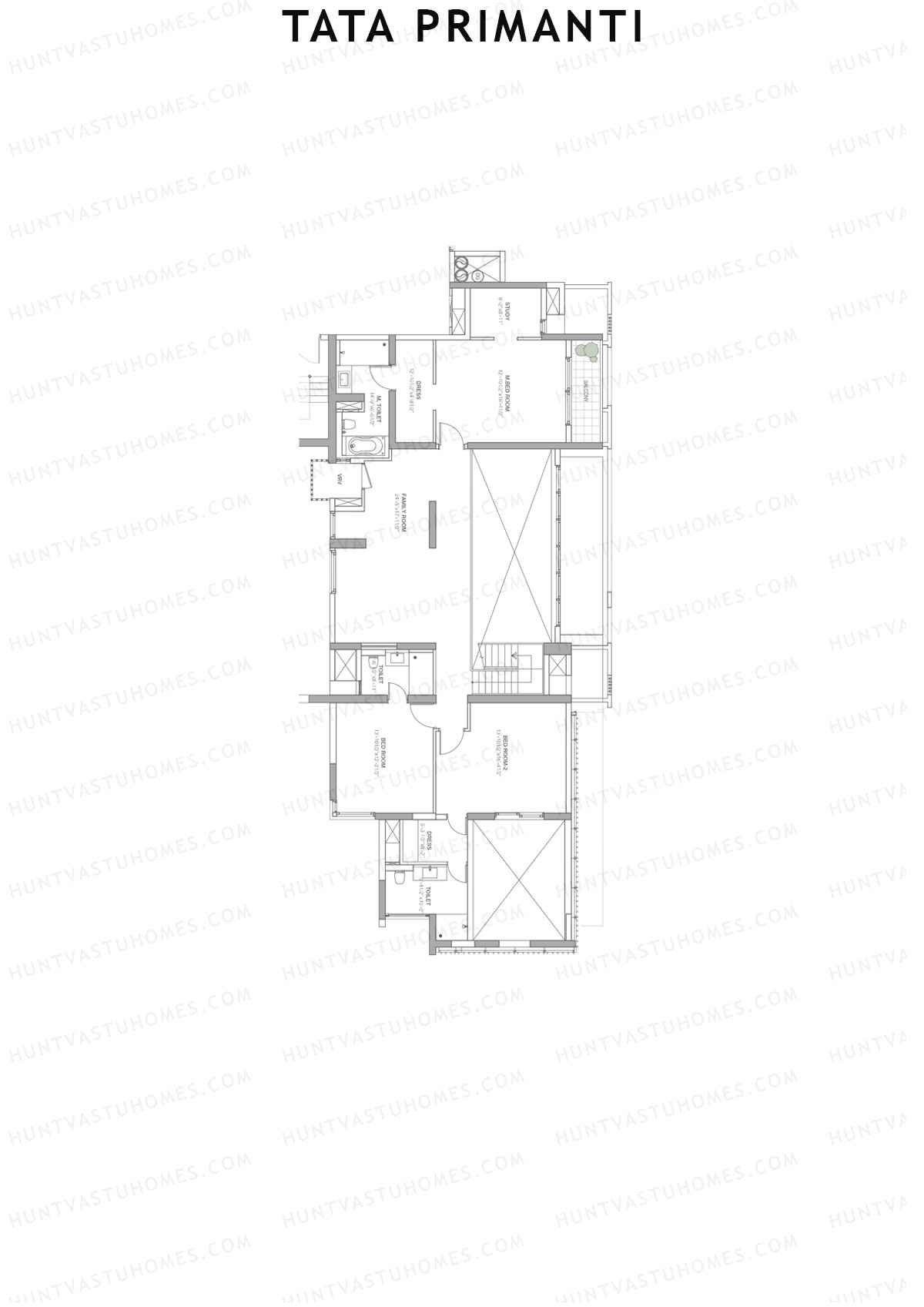 Tata Primanti Tower 7 Unit 1 (Duplex) Floor Plan
