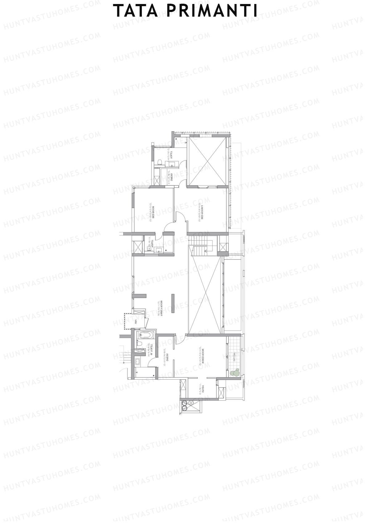 Tata Primanti Tower 7 Unit 2 (Duplex) Floor Plan