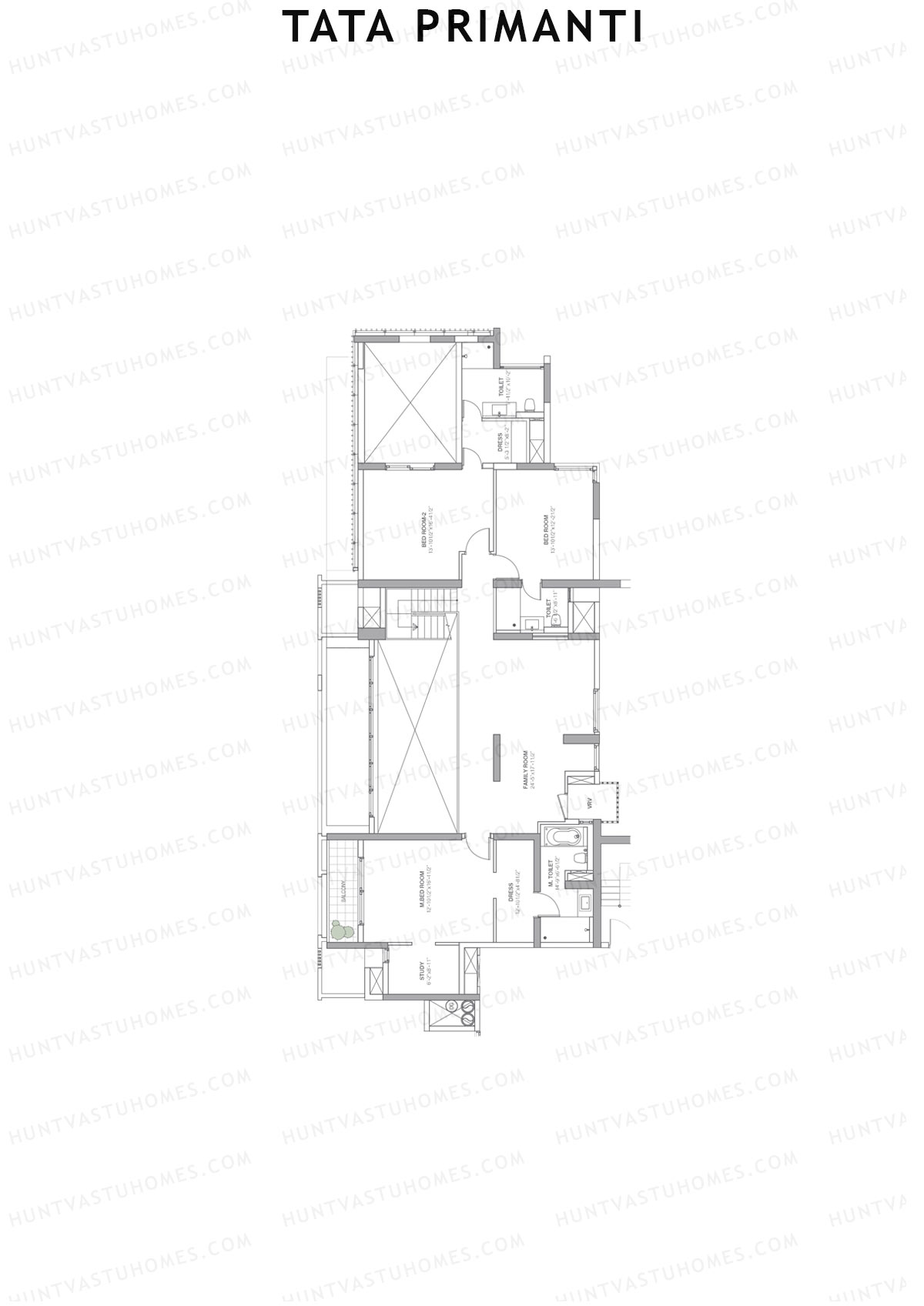 Tata Primanti Tower 7 Unit 3 (Duplex) Floor Plan