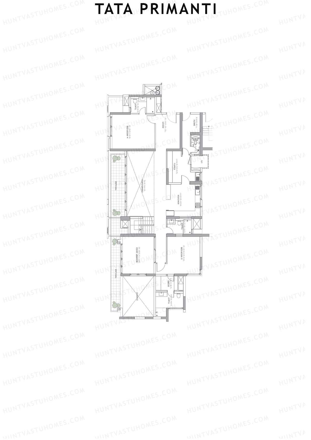 Tata Primanti Tower 7 Unit 4 (Duplex) Floor Plan