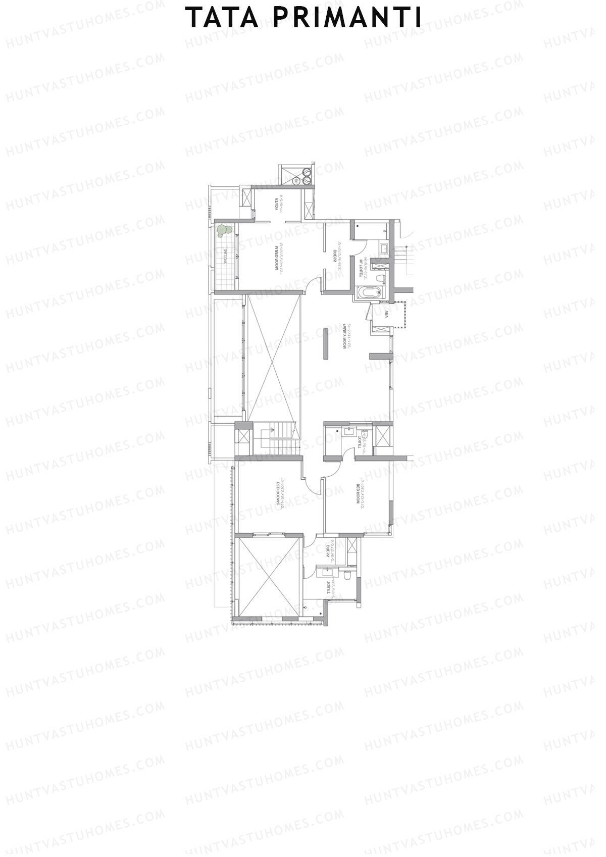 Tata Primanti Tower 7 Unit 4 (Duplex) Floor Plan