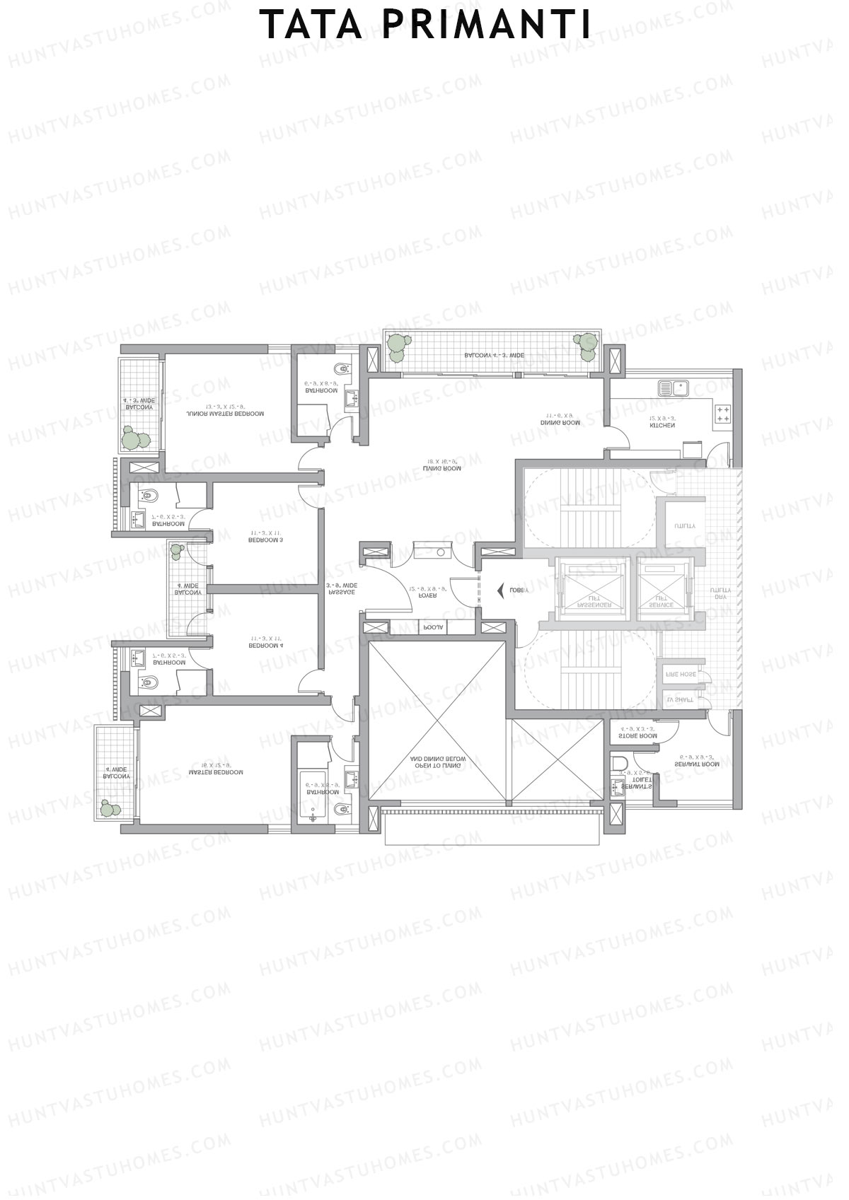 Tata Primanti Tower EA5 Unit 5 (Type 1) Floor Plan