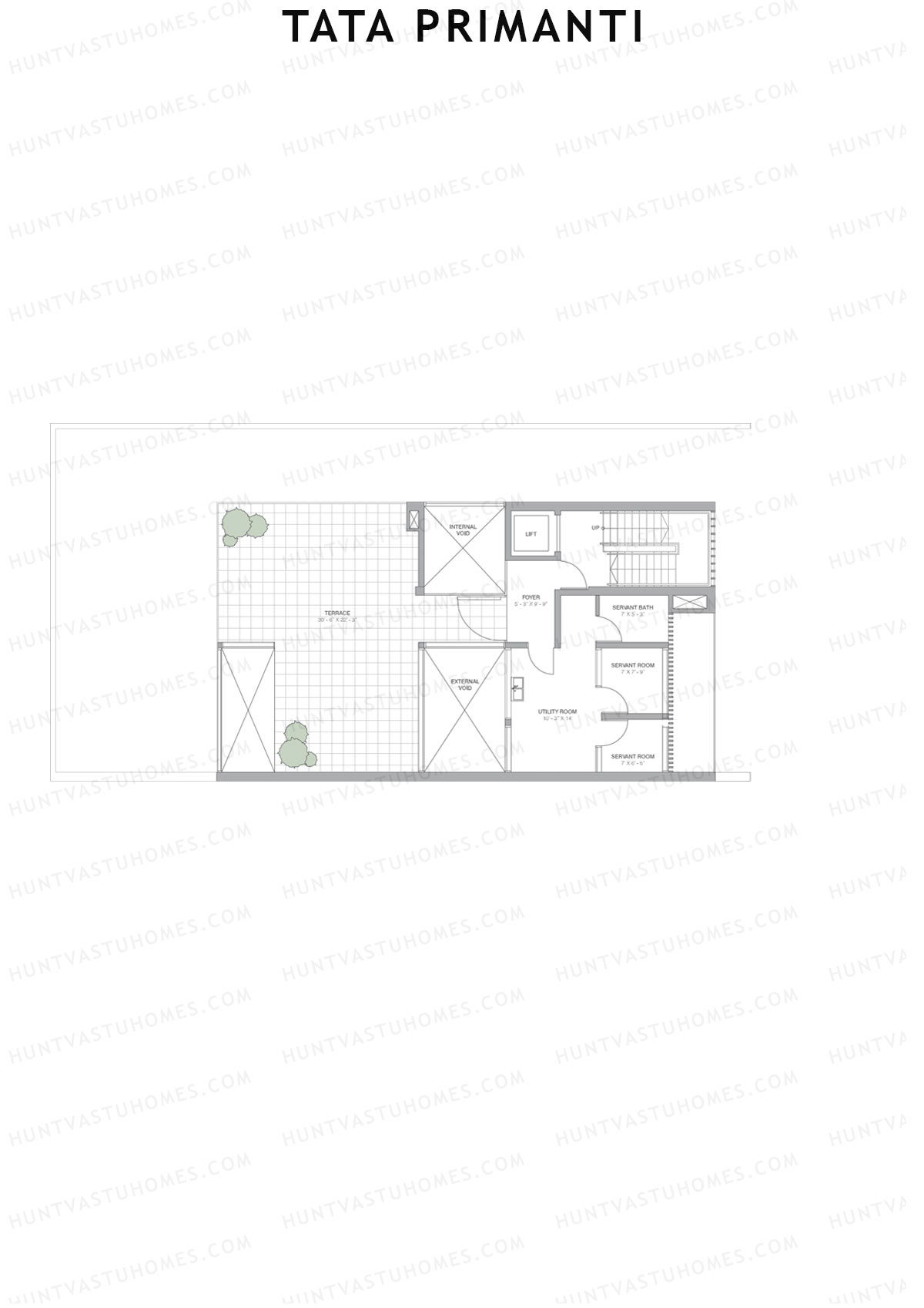 Tata Primanti Villa B 1-6 Unit 1 (Villa) Floor Plan