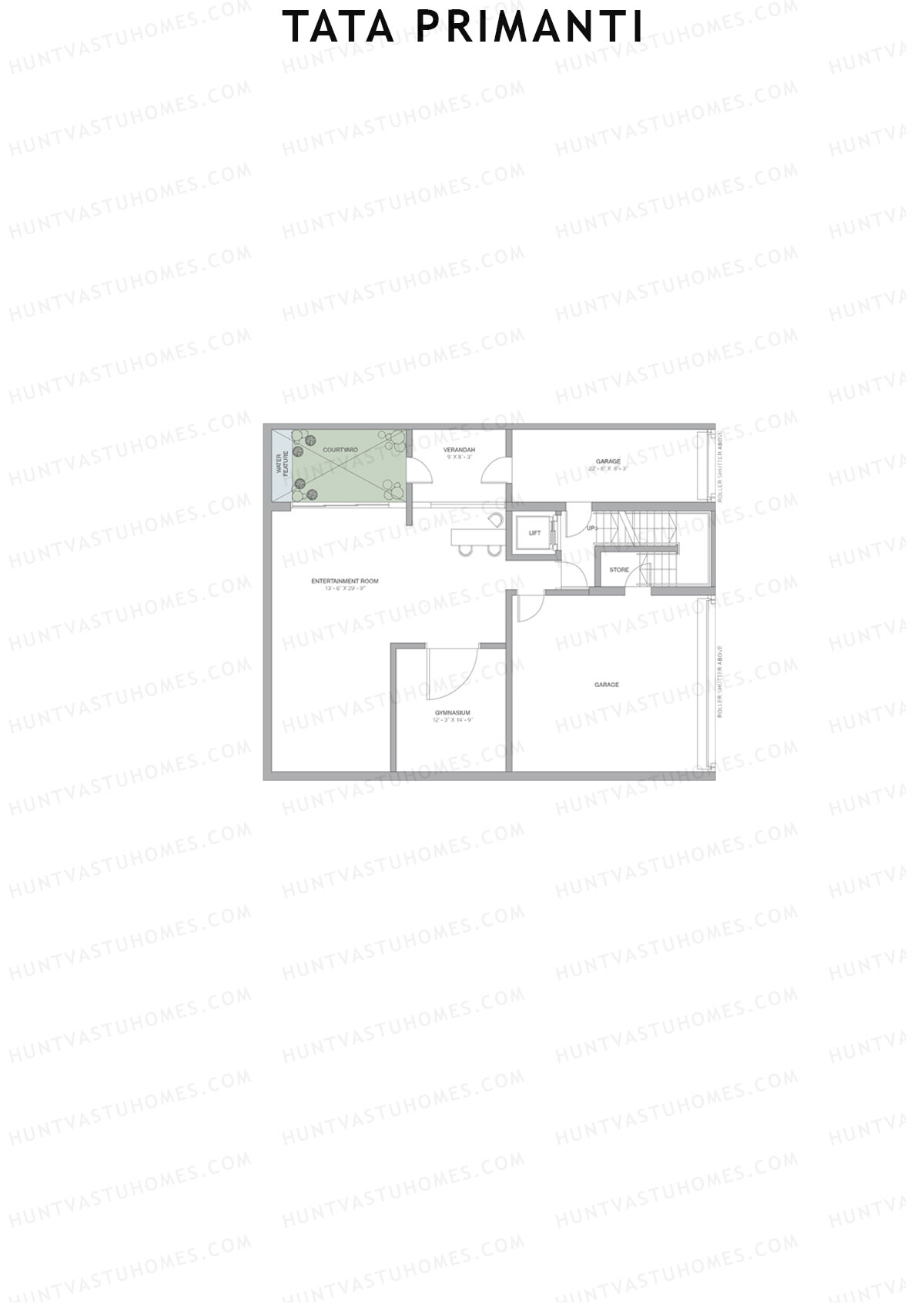 Tata Primanti Villa B 1-6 Unit 1 (Villa) Floor Plan