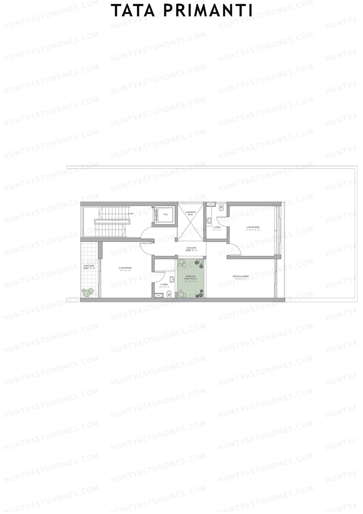 Tata Primanti Villa A 1-8 Unit 1 (Villa) Floor Plan