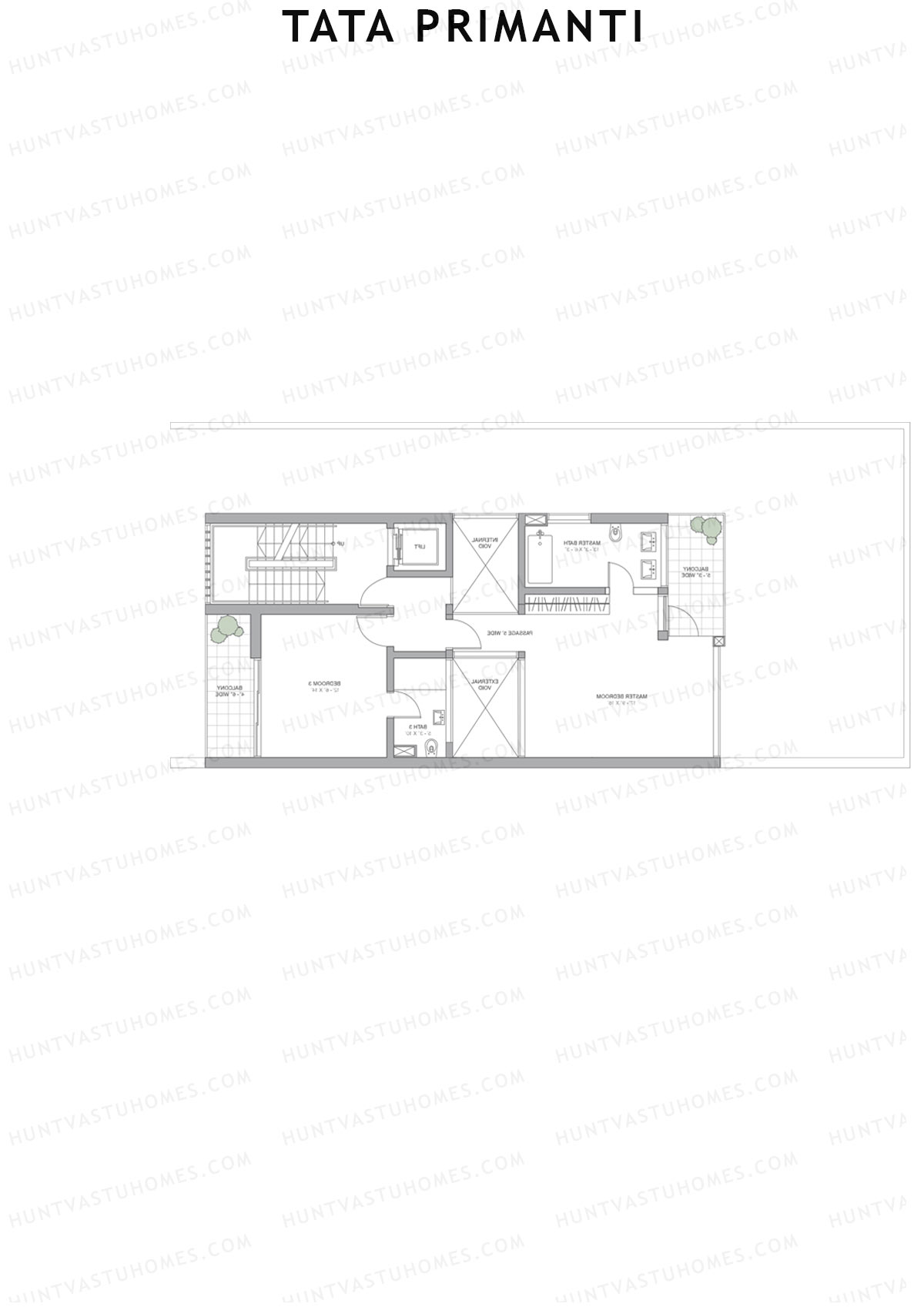 Tata Primanti Villa A 1-8 Unit 1 (Villa) Floor Plan