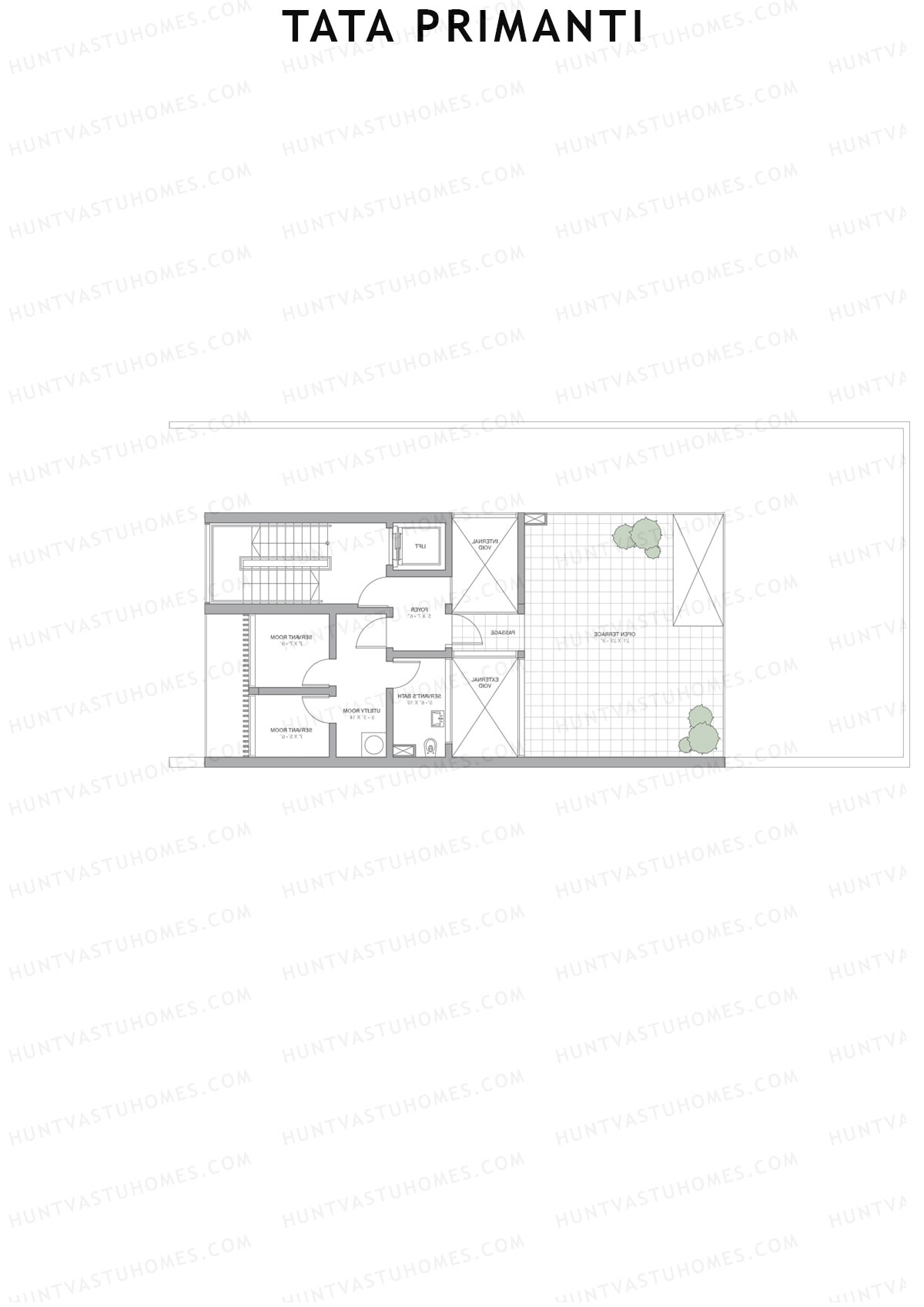 Tata Primanti Villa A 1-8 Unit 1 (Villa) Floor Plan