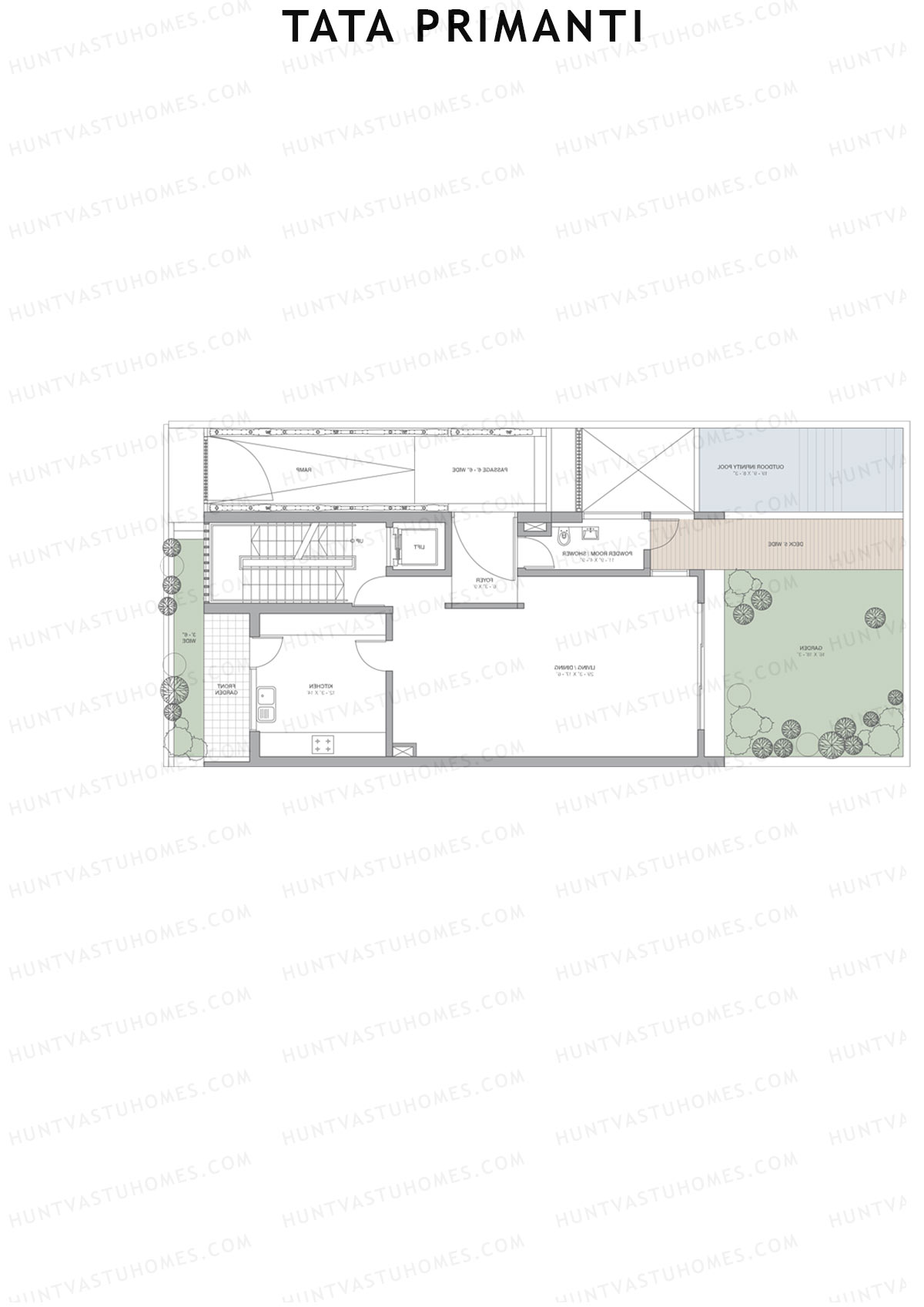 Tata Primanti Villa A 1-8 Unit 1 (Villa) Floor Plan