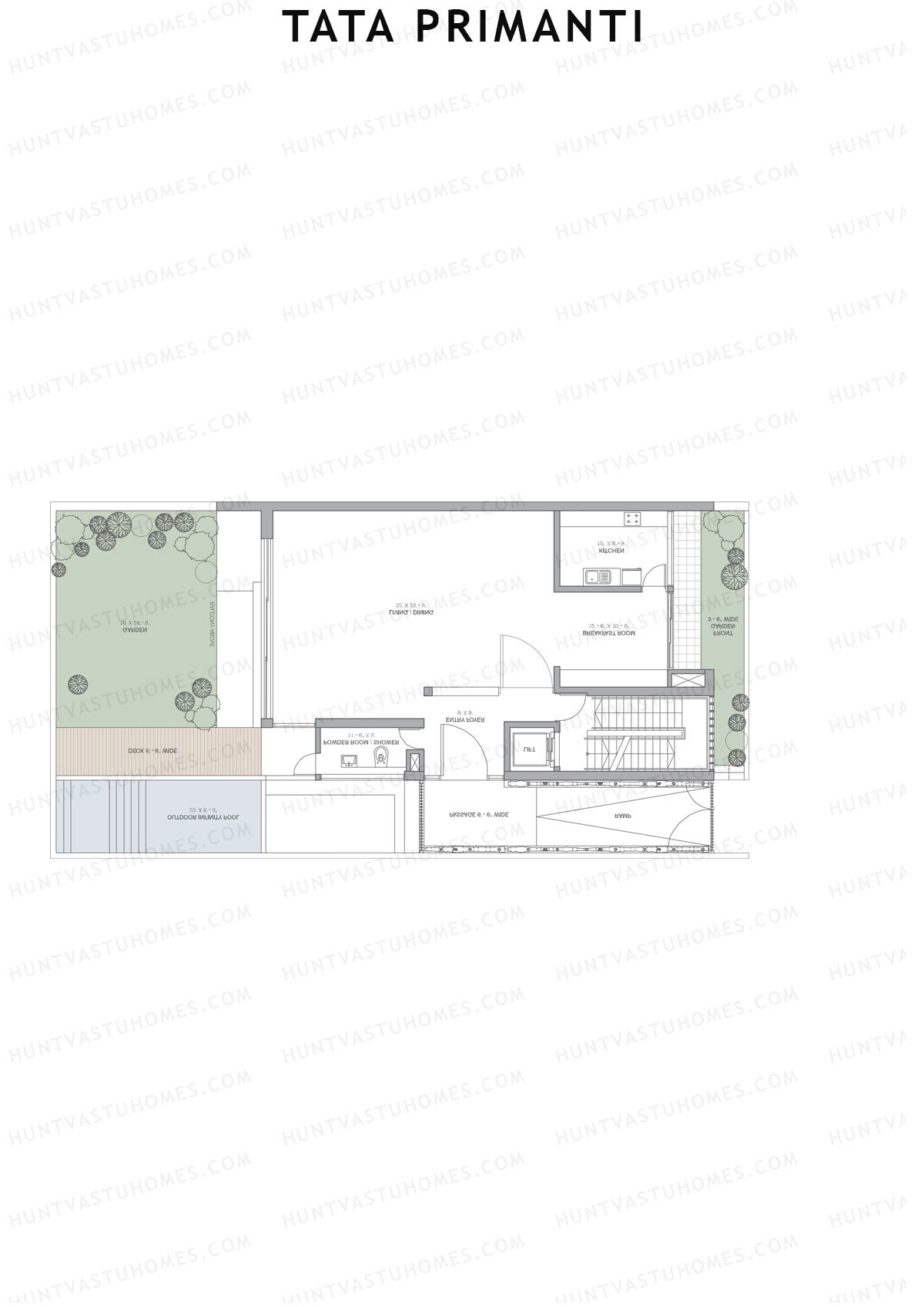 Tata Primanti Villa B 11-14 Unit 14 (Villa) Floor Plan