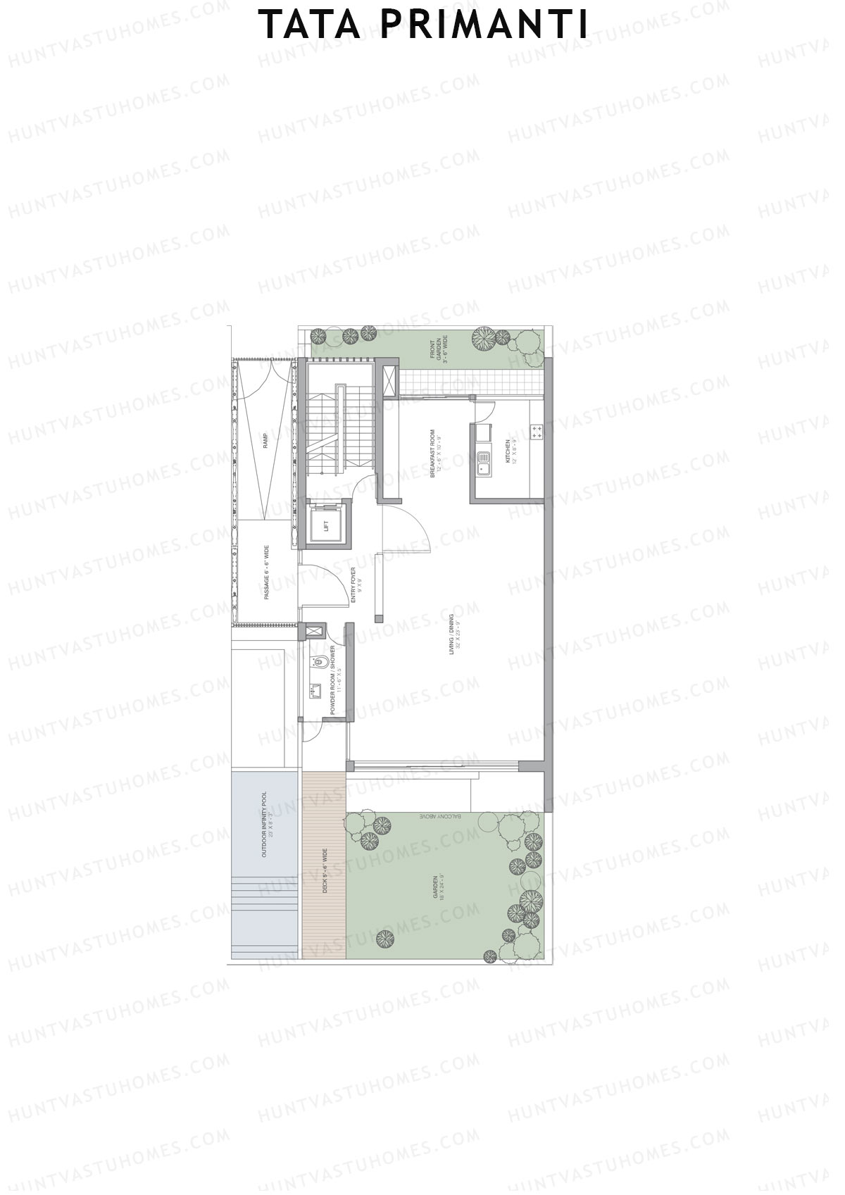 Tata Primanti Villa B 18-24 Unit 23 (Villa) Floor Plan
