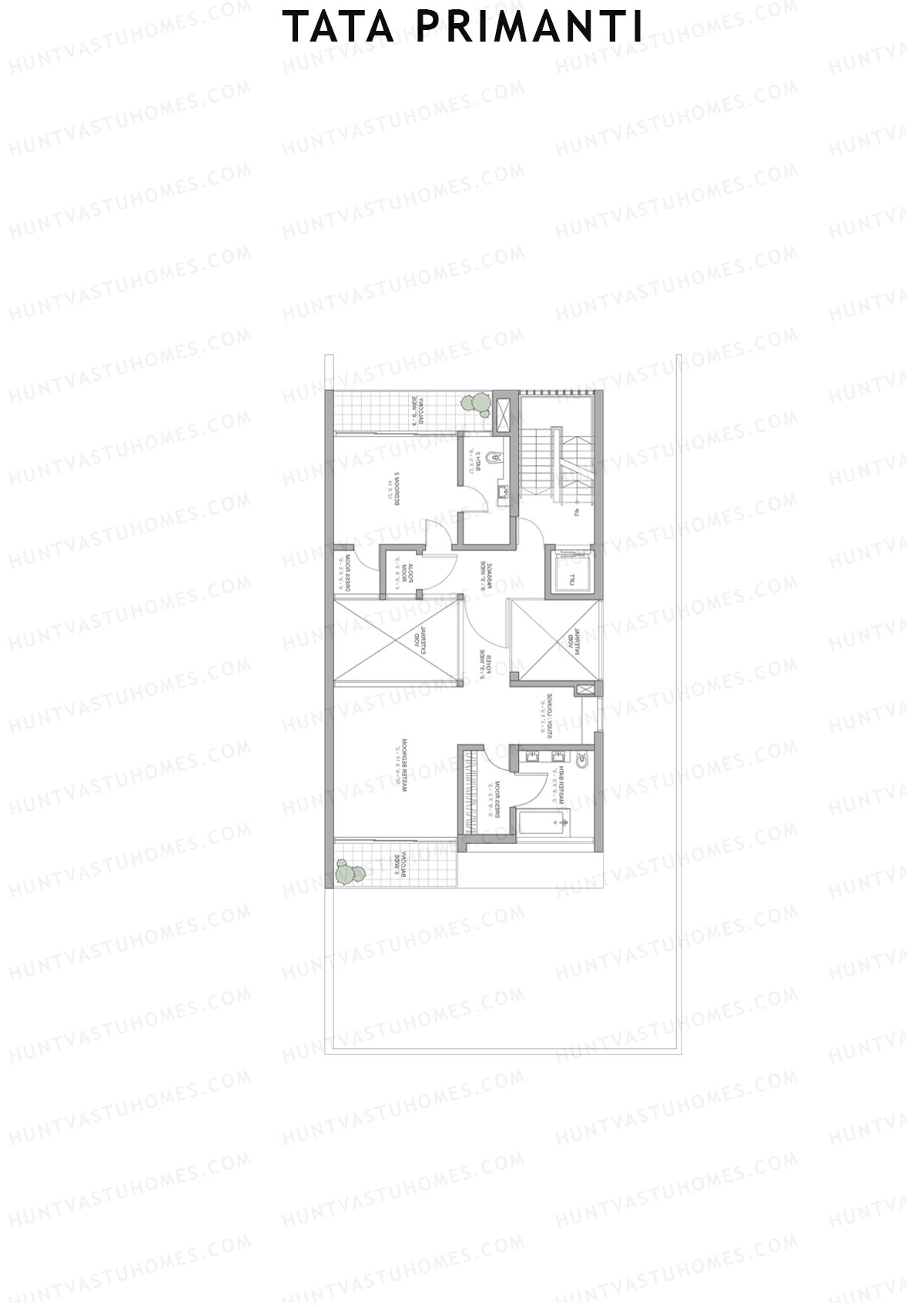 Tata Primanti Villa B 18-24 Unit 24 (Villa) Floor Plan