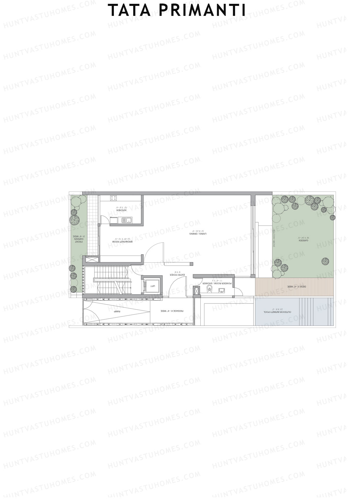 Tata Primanti Villa B 7-10 Unit 8 (Villa) Floor Plan