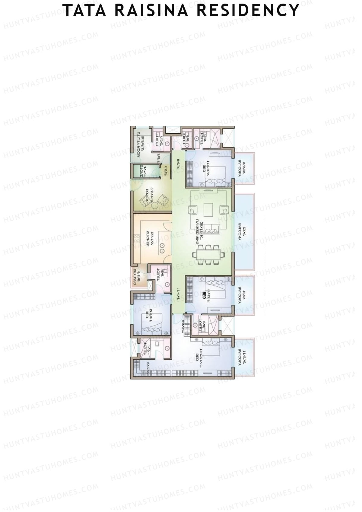 Tata Raisina Residency Florence Unit A Floor Plan