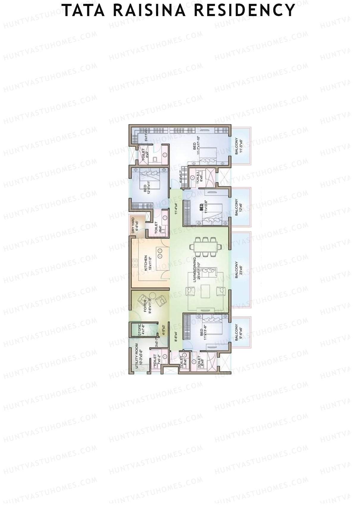 Tata Raisina Residency Florence Unit B Floor Plan