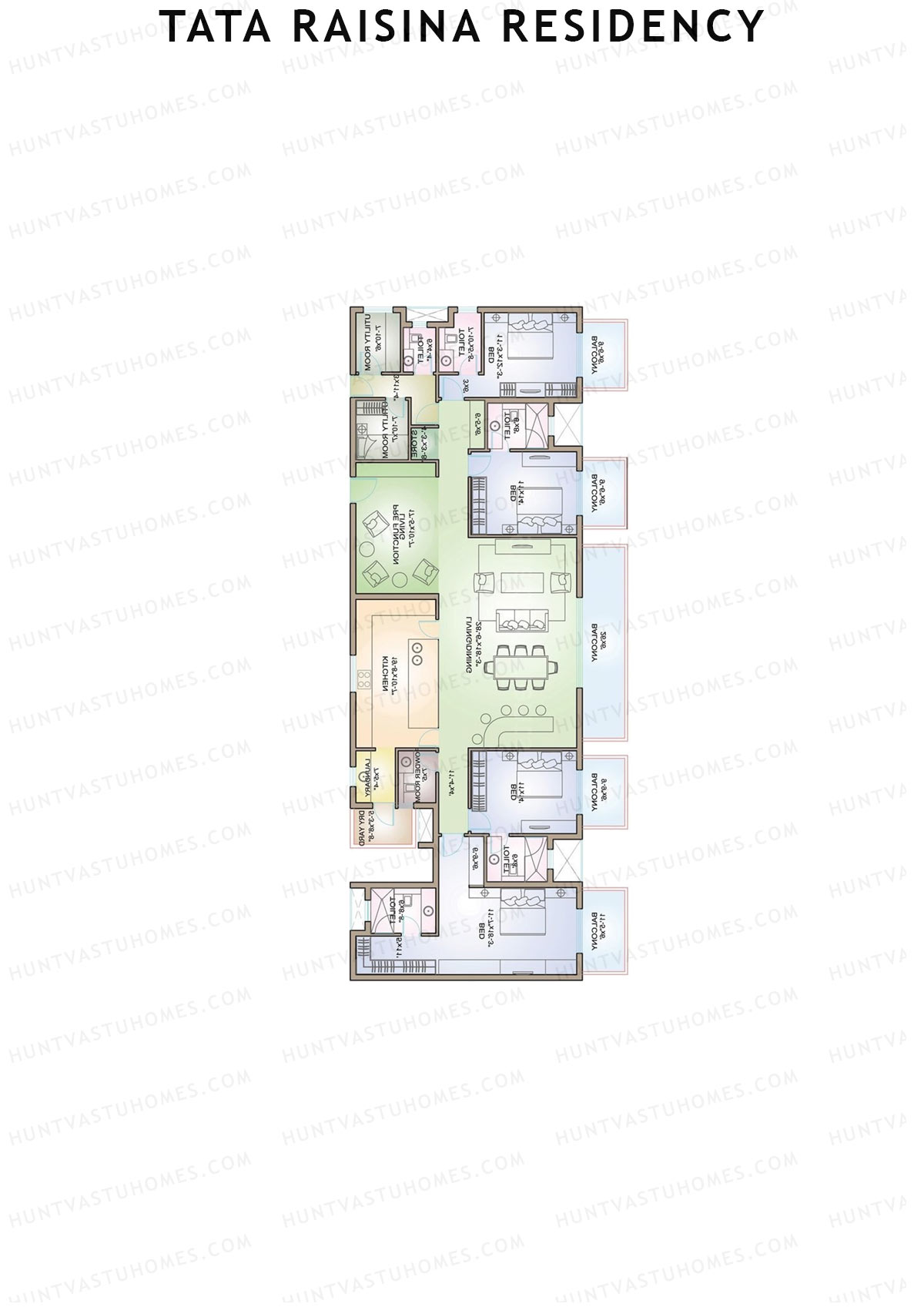 Tata Raisina Residency Galicia Unit A Floor Plan