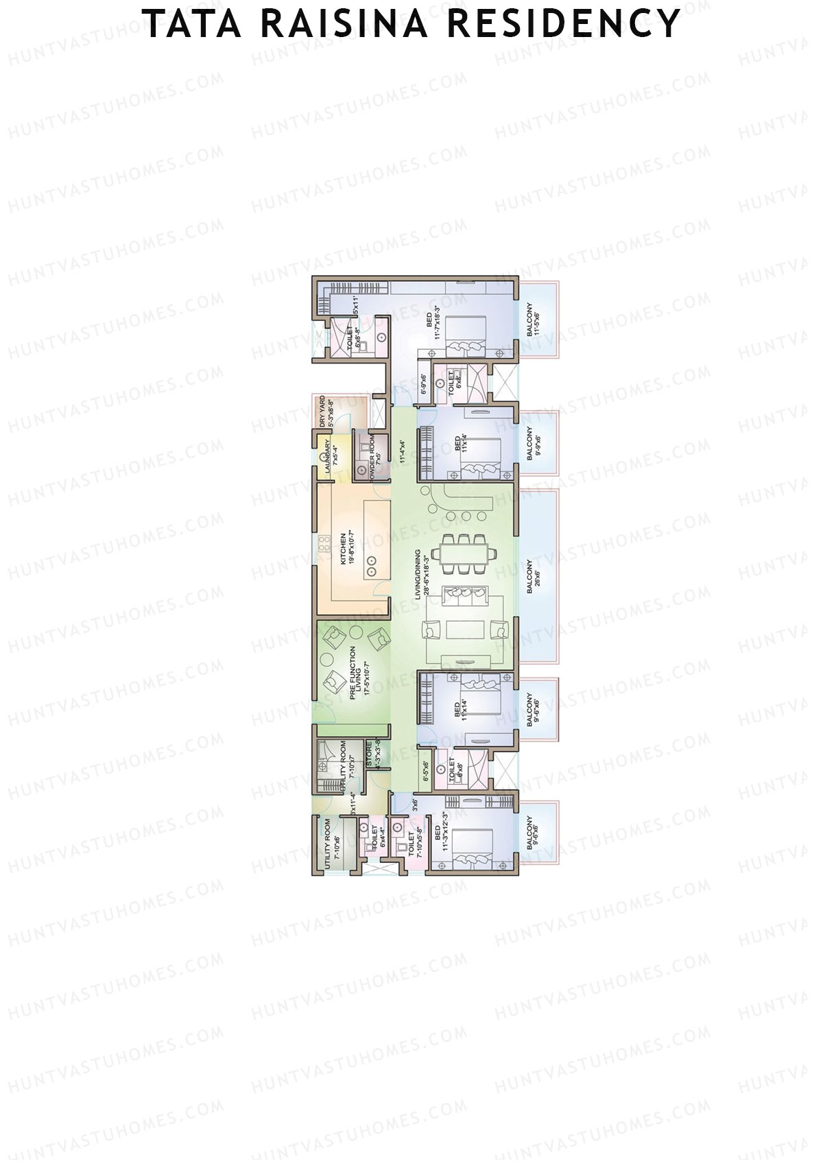 Tata Raisina Residency Galicia Unit B Floor Plan