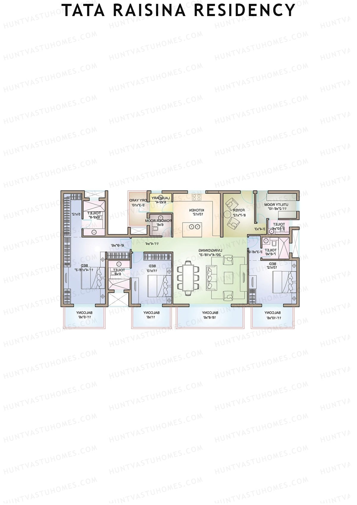 Tata Raisina Residency Glenbow Unit A Floor Plan