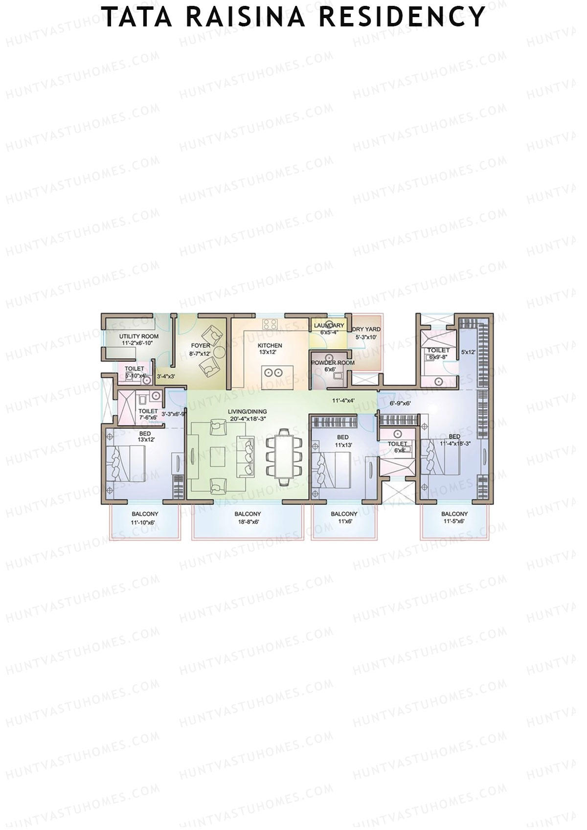 Tata Raisina Residency Glenbow Unit B Floor Plan