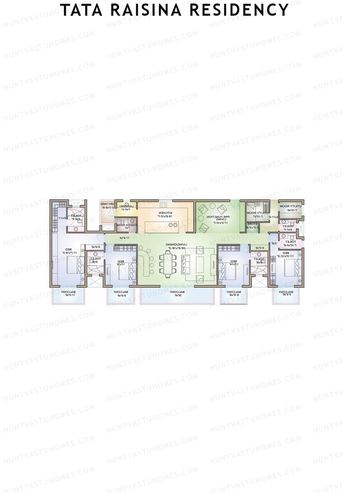 Tata Raisina Residency Venetia Unit A Floor Plan