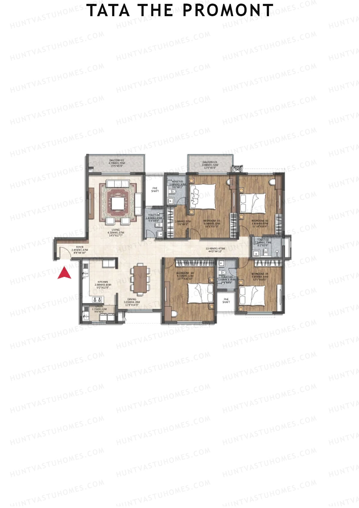 Tata The Promont Block 1 Unit 3 Floor Plan