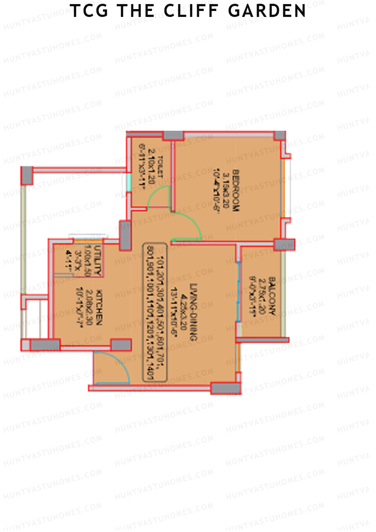 TCG The Cliff Garden Aster Unit 5 Floor Plan