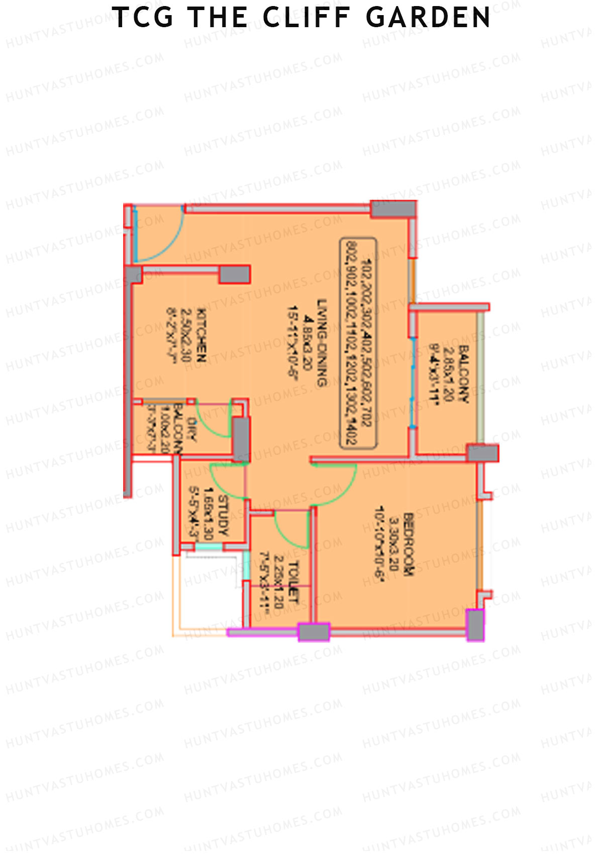 TCG The Cliff Garden Aster Unit 6 Floor Plan