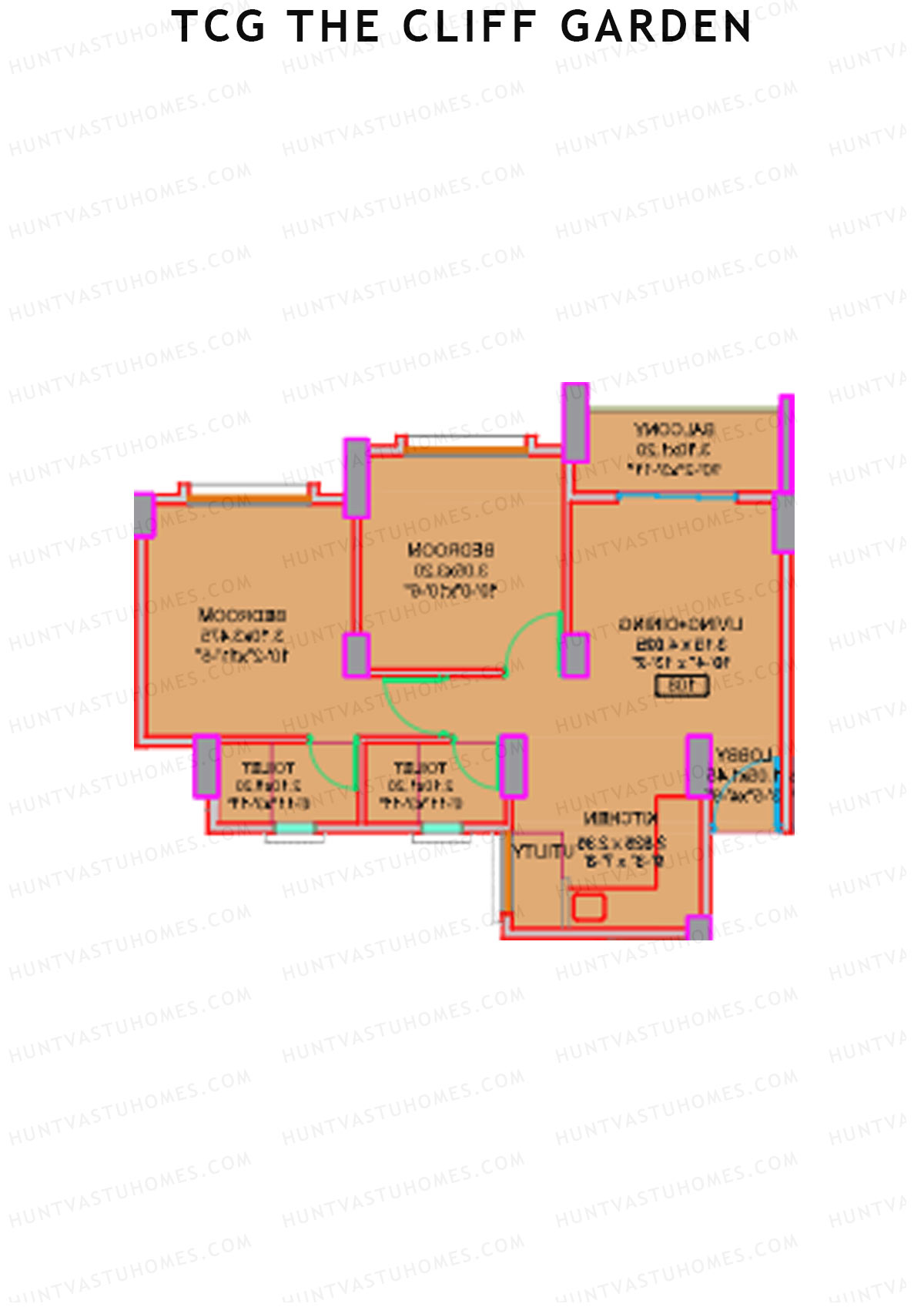 TCG The Cliff Garden Carnation Unit 1 Floor Plan