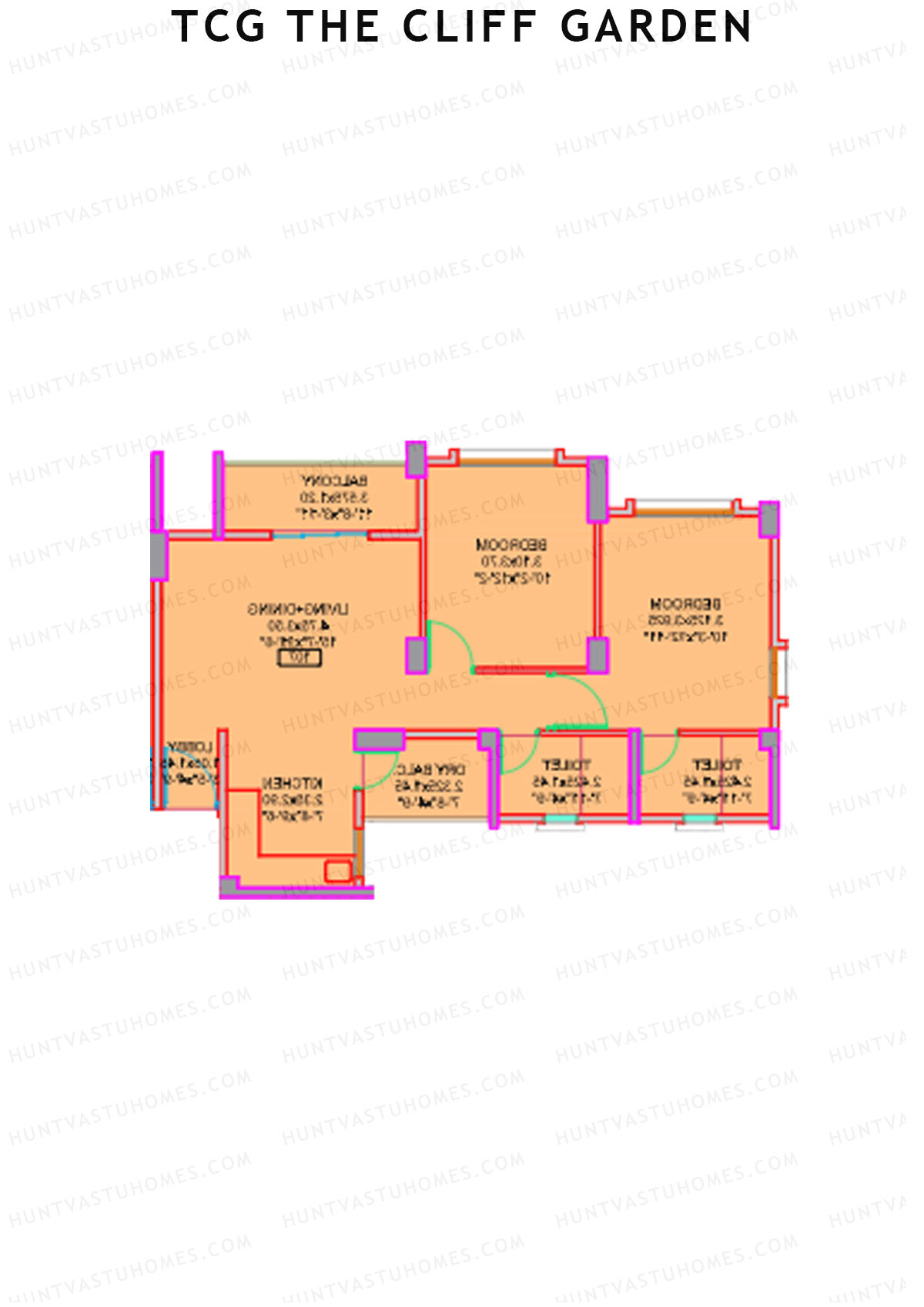 TCG The Cliff Garden Carnation Unit 2 Floor Plan